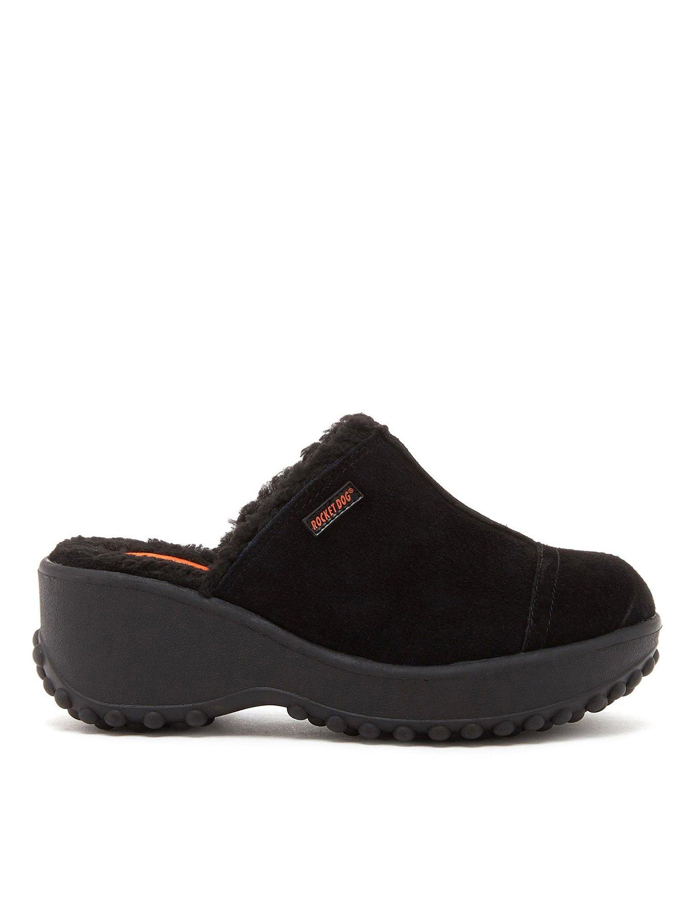 Rocket Dog Fran Wedge Mules Black