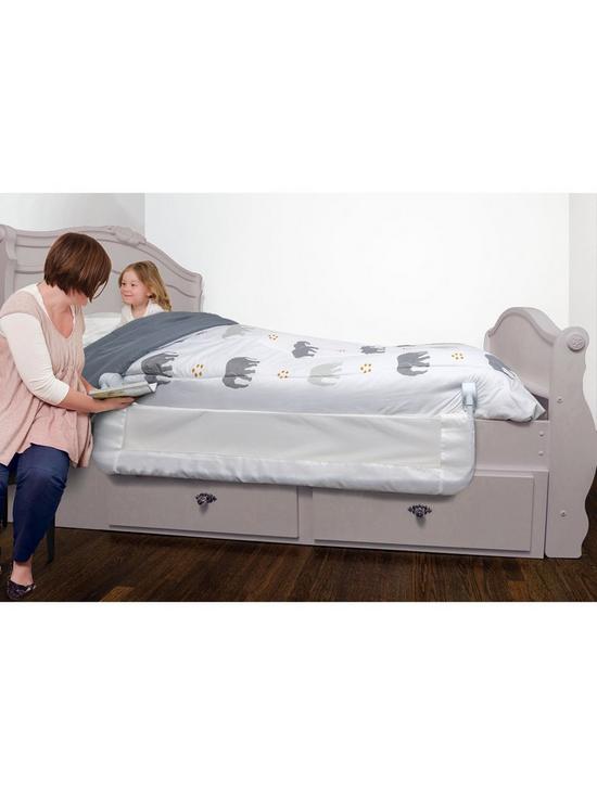 stillFront image of dreambaby-nicole-extra-wide-bed-rail-white