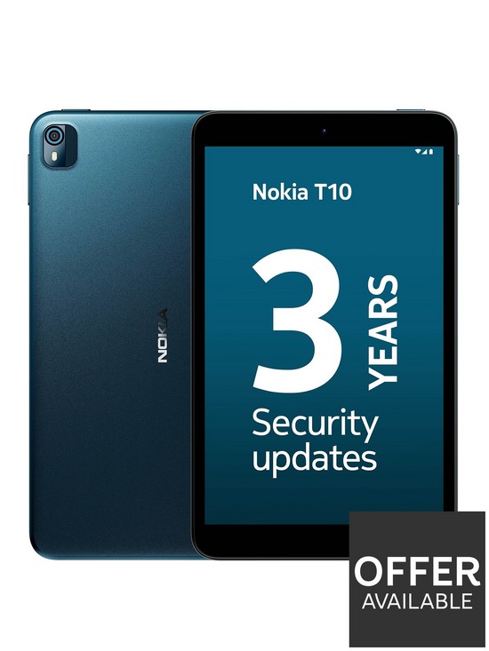 front image of nokia-t10-8-inch-tablet--nbsp4gnbsp32gb-blue