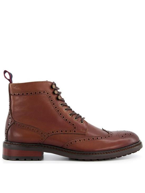 front image of dune-london-colonels-boot-brown