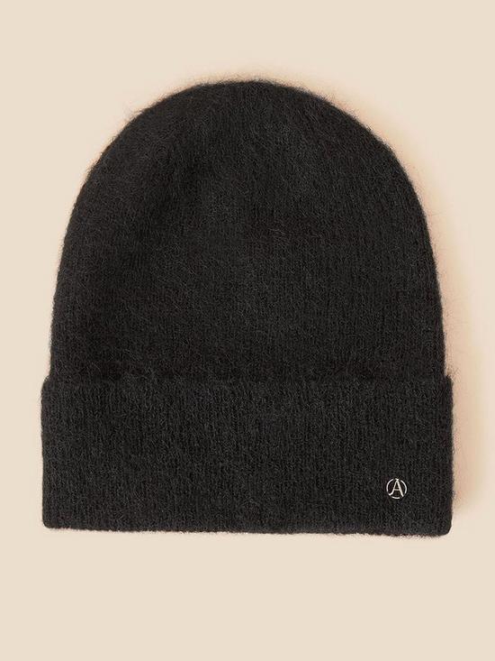 front image of accessorize-milan-fluffy-beanie
