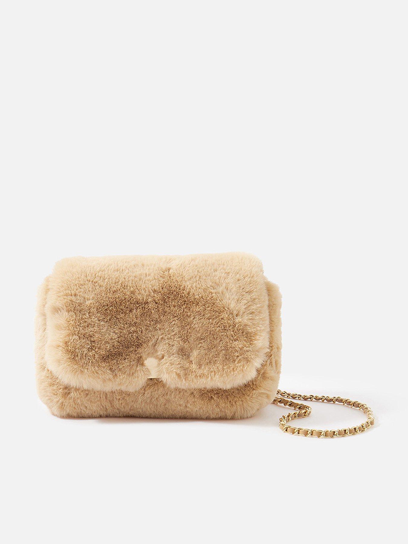 Accessorize Maya Faux Fur Crossbody Bag