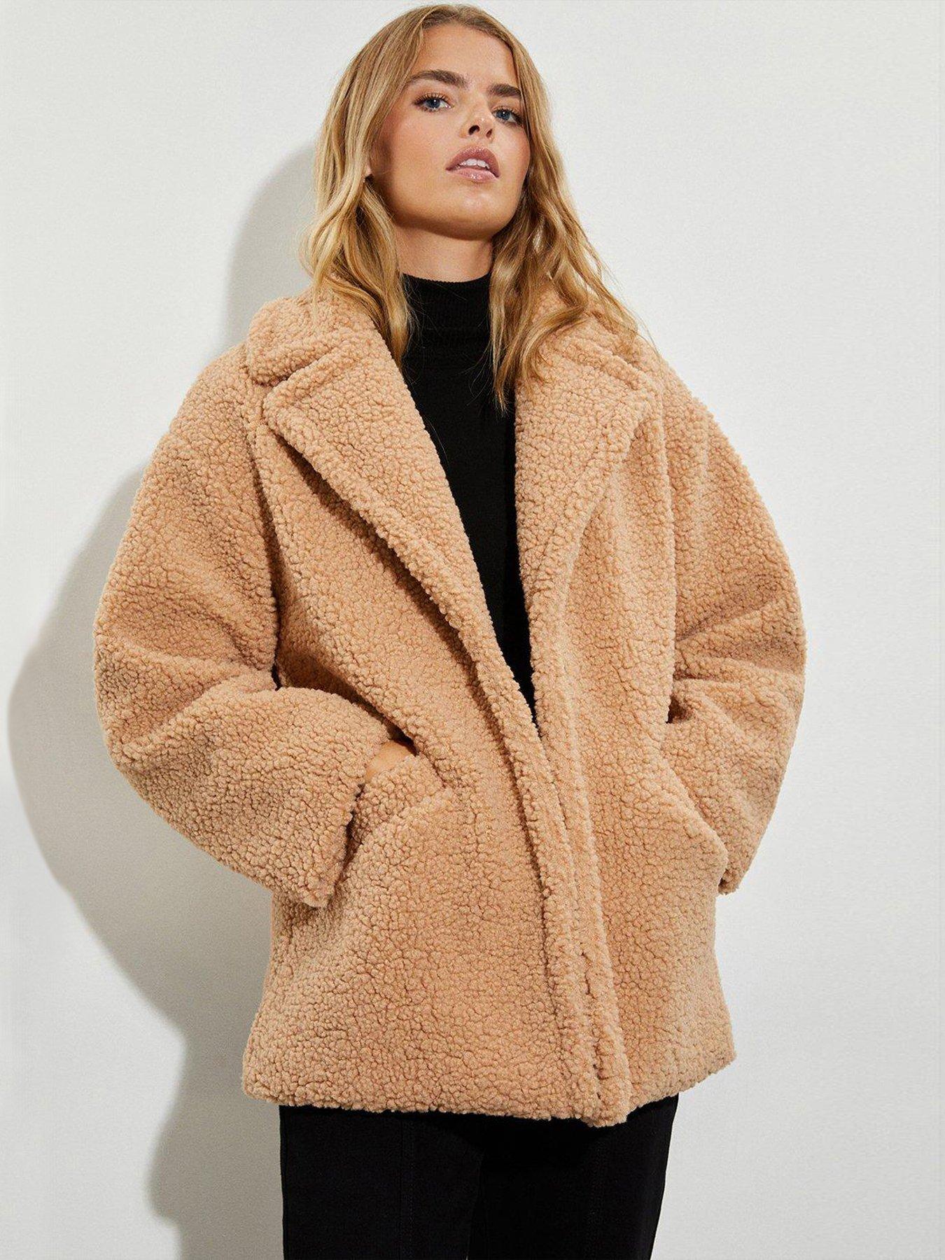 Dorothy perkins blush teddy coat sale