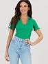  image of michelle-keegan-scallop-edge-knit-top-green