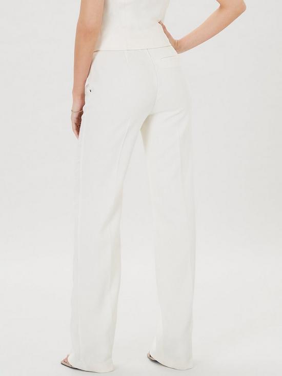 stillFront image of michelle-keegan-tailored-wide-leg-trouser-cream