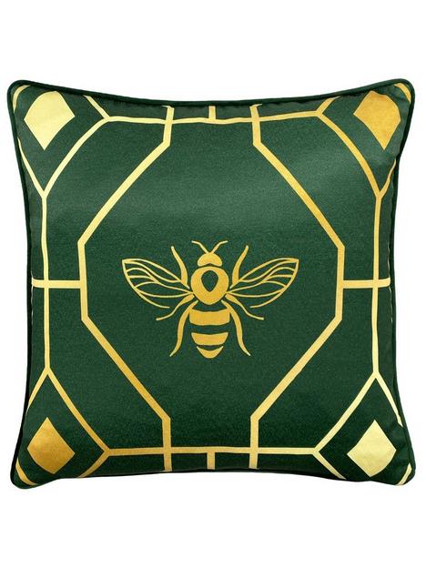 furn-bee-deco-emerald-feather-filled-cushion