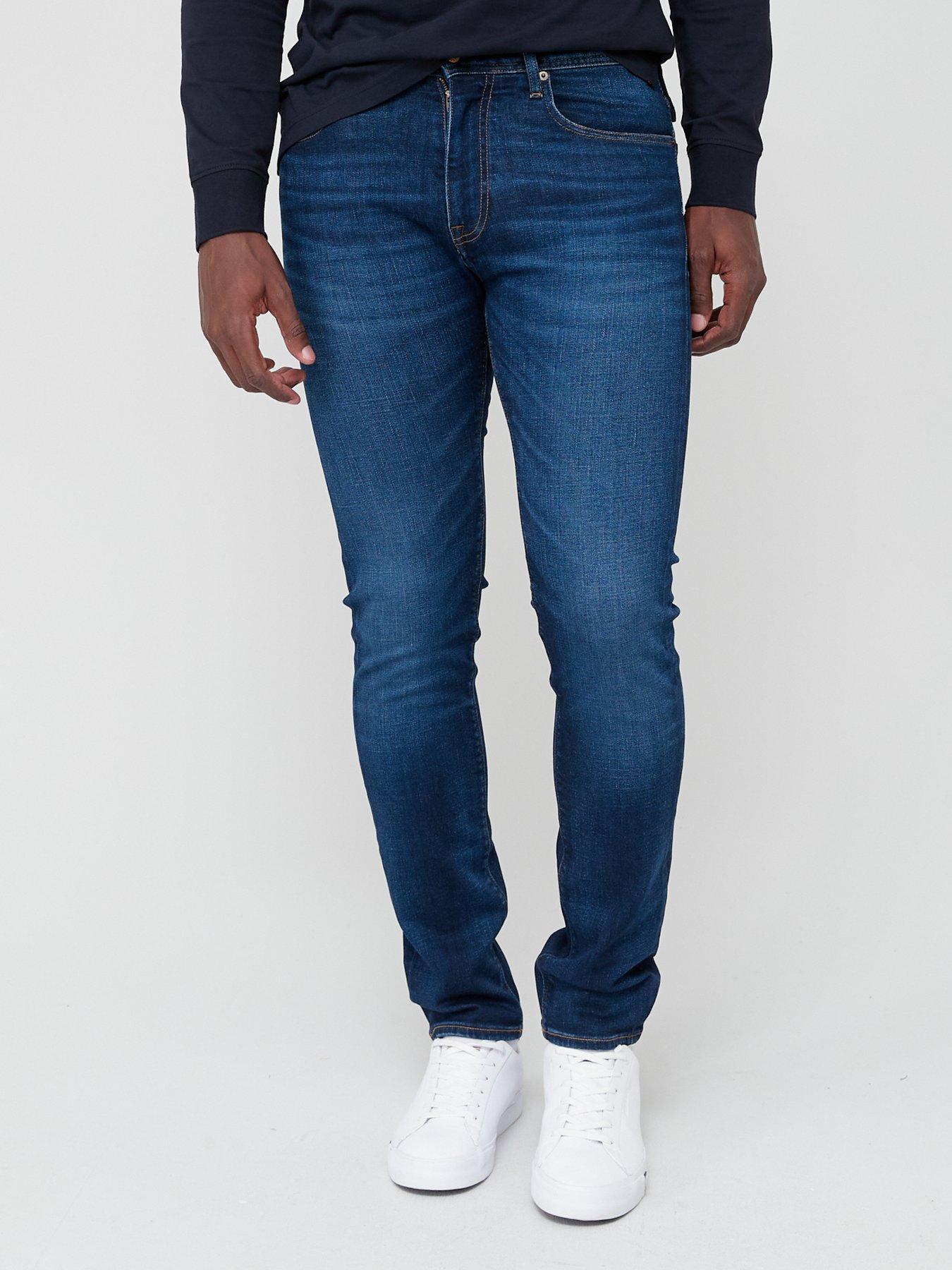 front image of tommy-hilfiger-slim-fit-bleecker-jeans-indigo