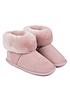  image of just-sheepskin-albery-sheepskin-bootie-slipper-pink
