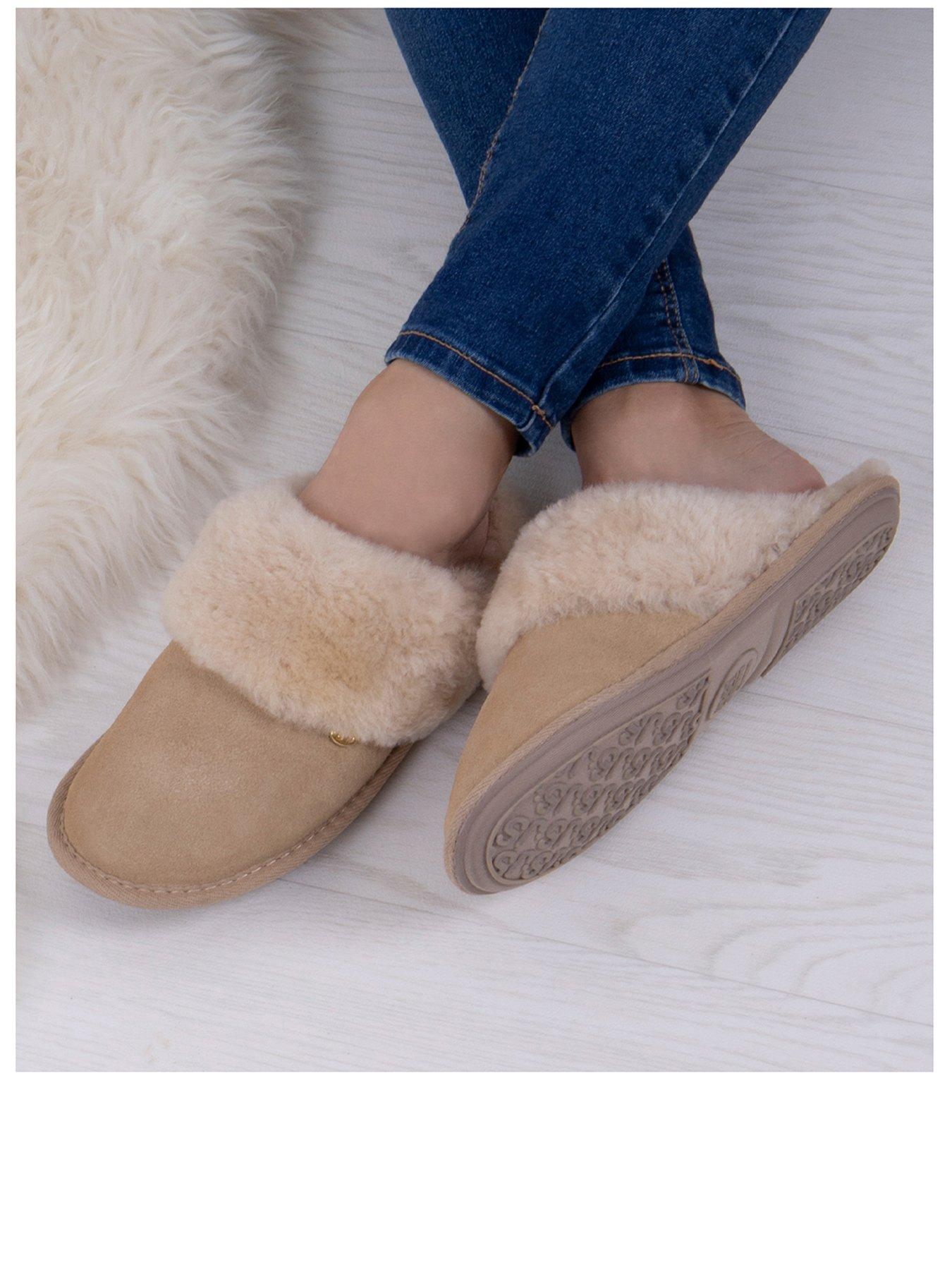 Ladies duchess sheepskin slippers hot sale