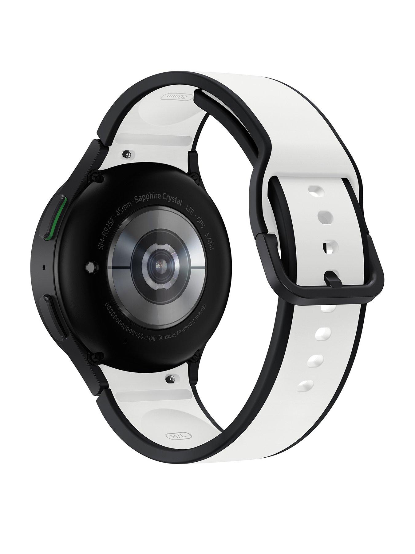 stillFront image of samsung-galaxy-watch5-pro-titanium-45mm-black-titanium-golf