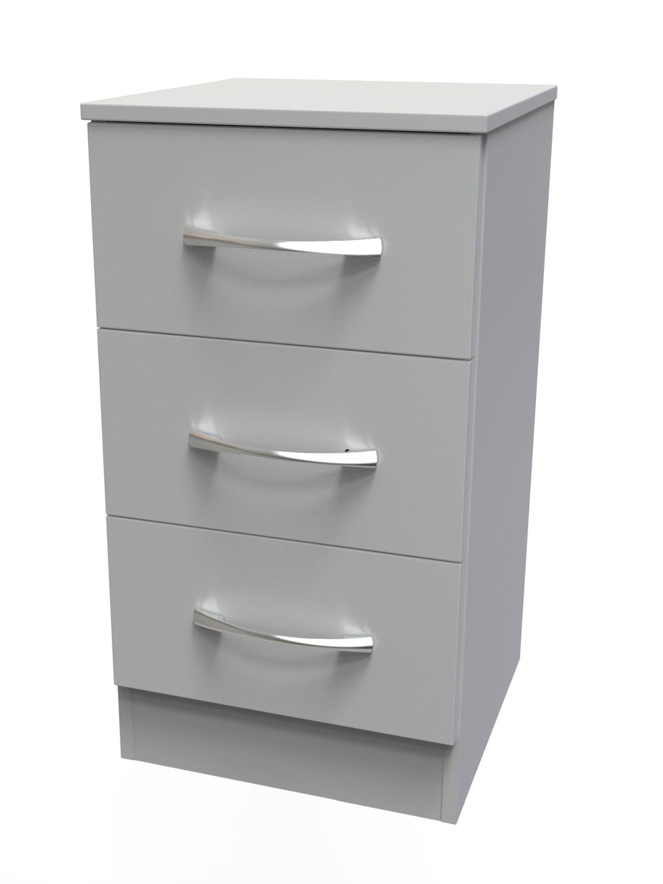  image of swift-elton-part-assemblednbsp3-piece-package-3-door-mirrored-wardrobe-5-drawer-chest-and-2-bedside-chestsnbsp--fscreg-certified