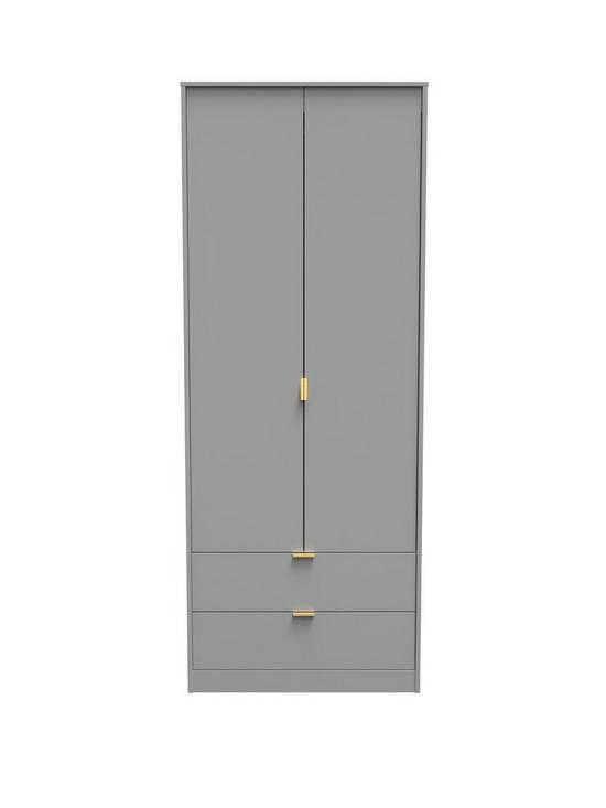 front image of swift-diego-ready-assembled-2-door-2-drawer-wardrobe