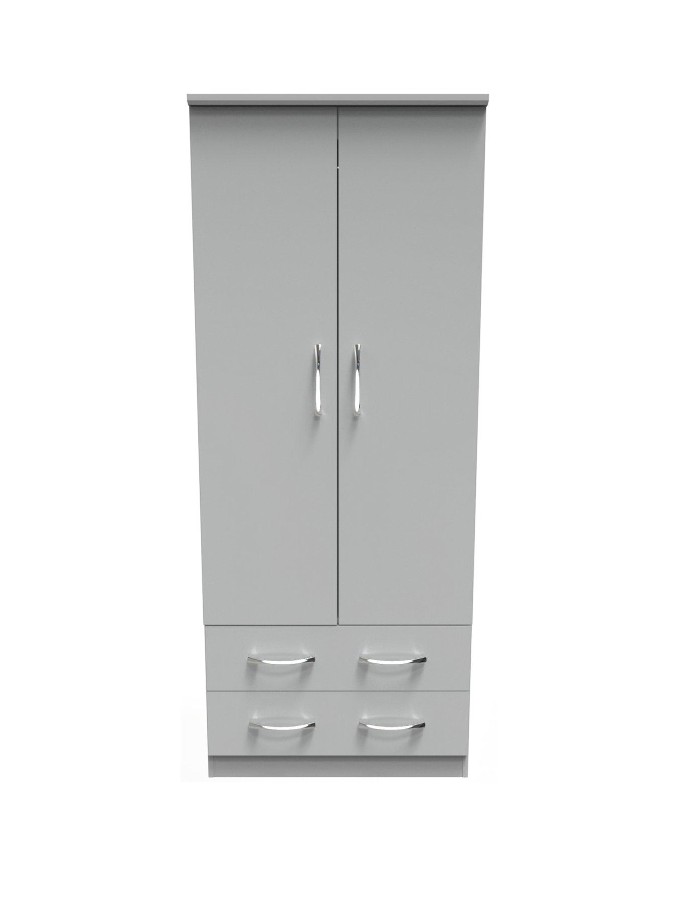  image of swift-elton-ready-assemblednbsp2-door-2-drawer-wardrobenbsp--fscreg-certified