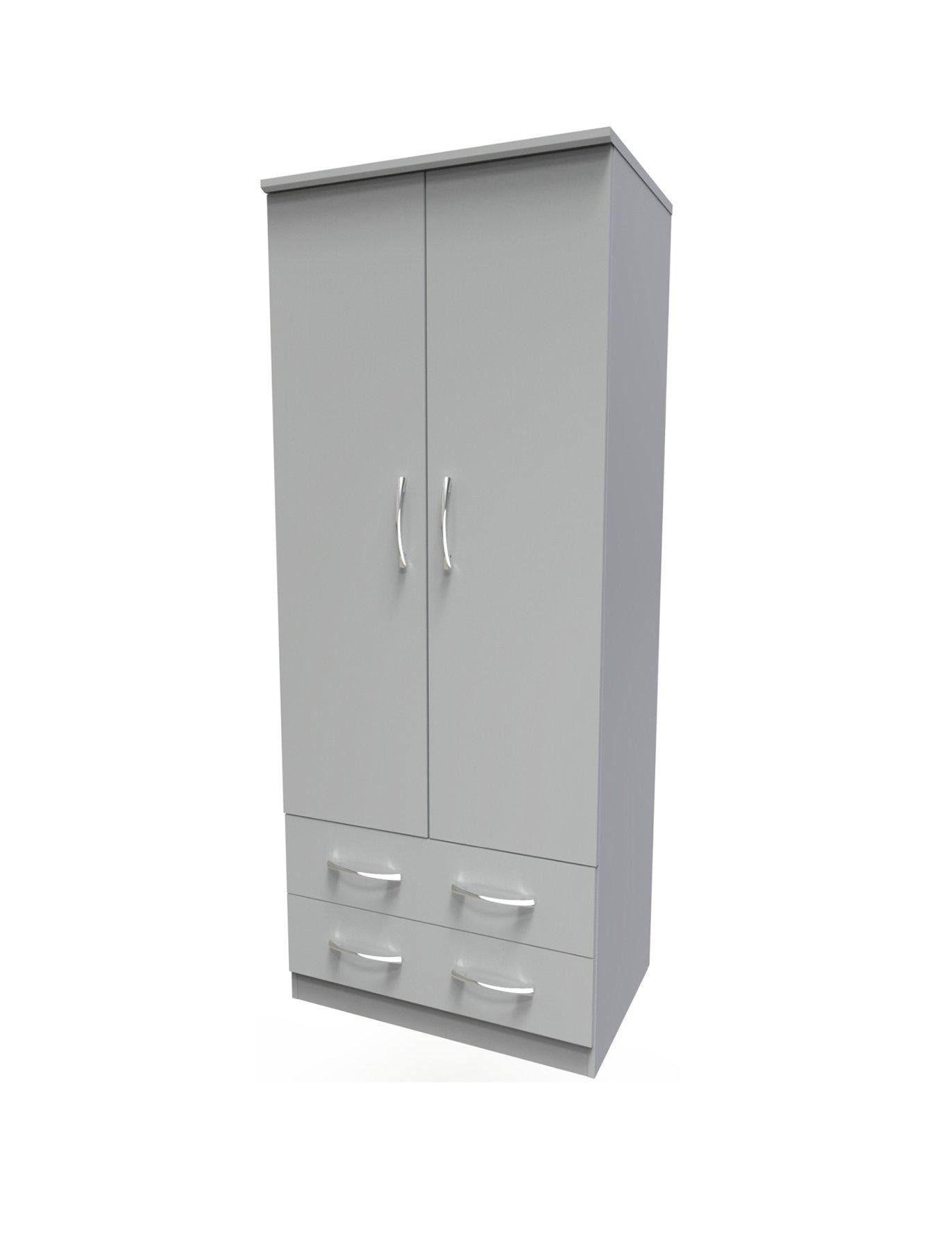  image of swift-elton-ready-assemblednbsp2-door-2-drawer-wardrobenbsp--fscreg-certified