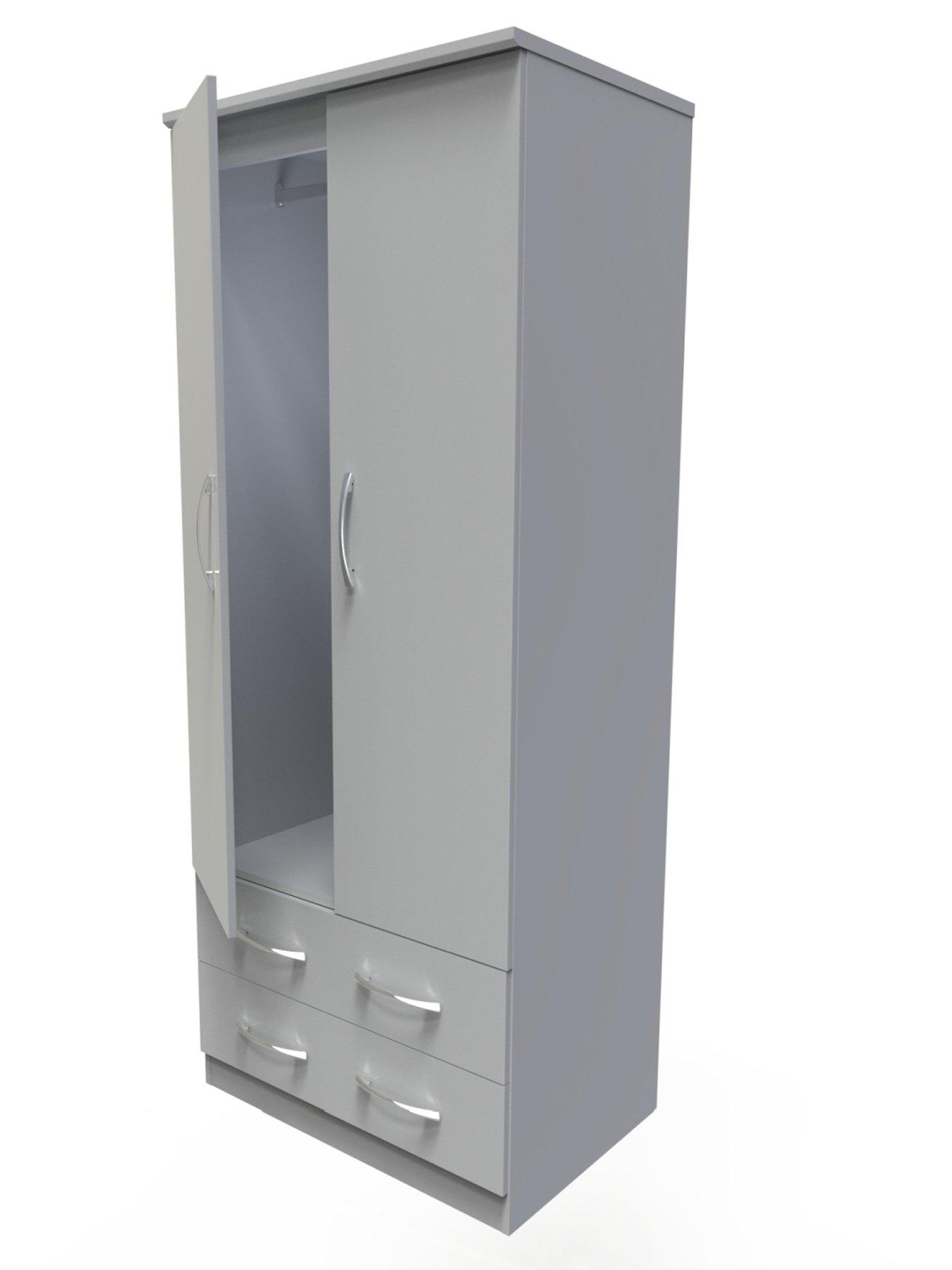  image of swift-elton-ready-assemblednbsp2-door-2-drawer-wardrobenbsp--fscreg-certified