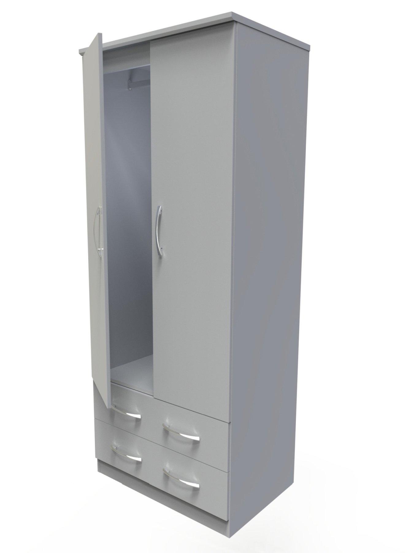  image of swift-elton-ready-assemblednbsp2-door-2-drawer-wardrobe