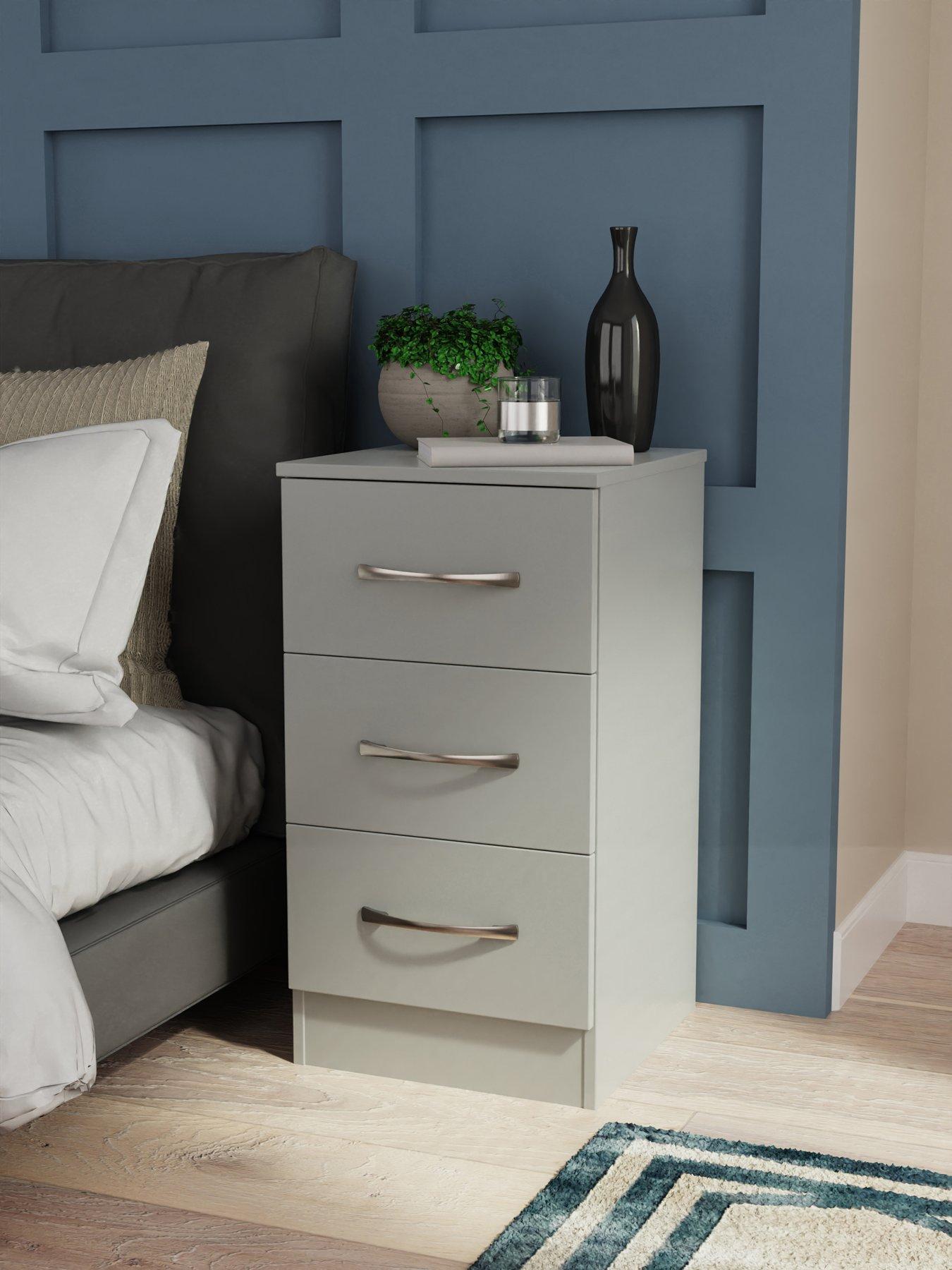 Image 1 of 7 of SWIFT Elton Ready Assembled 3&nbsp;Drawer Bedside&nbsp;Chest&nbsp;- FSC&reg; Certified