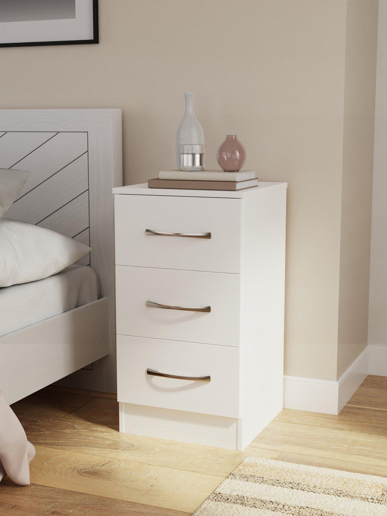 SWIFT Elton Ready Assembled 3 Drawer Bedside Chest - FSC® Certified