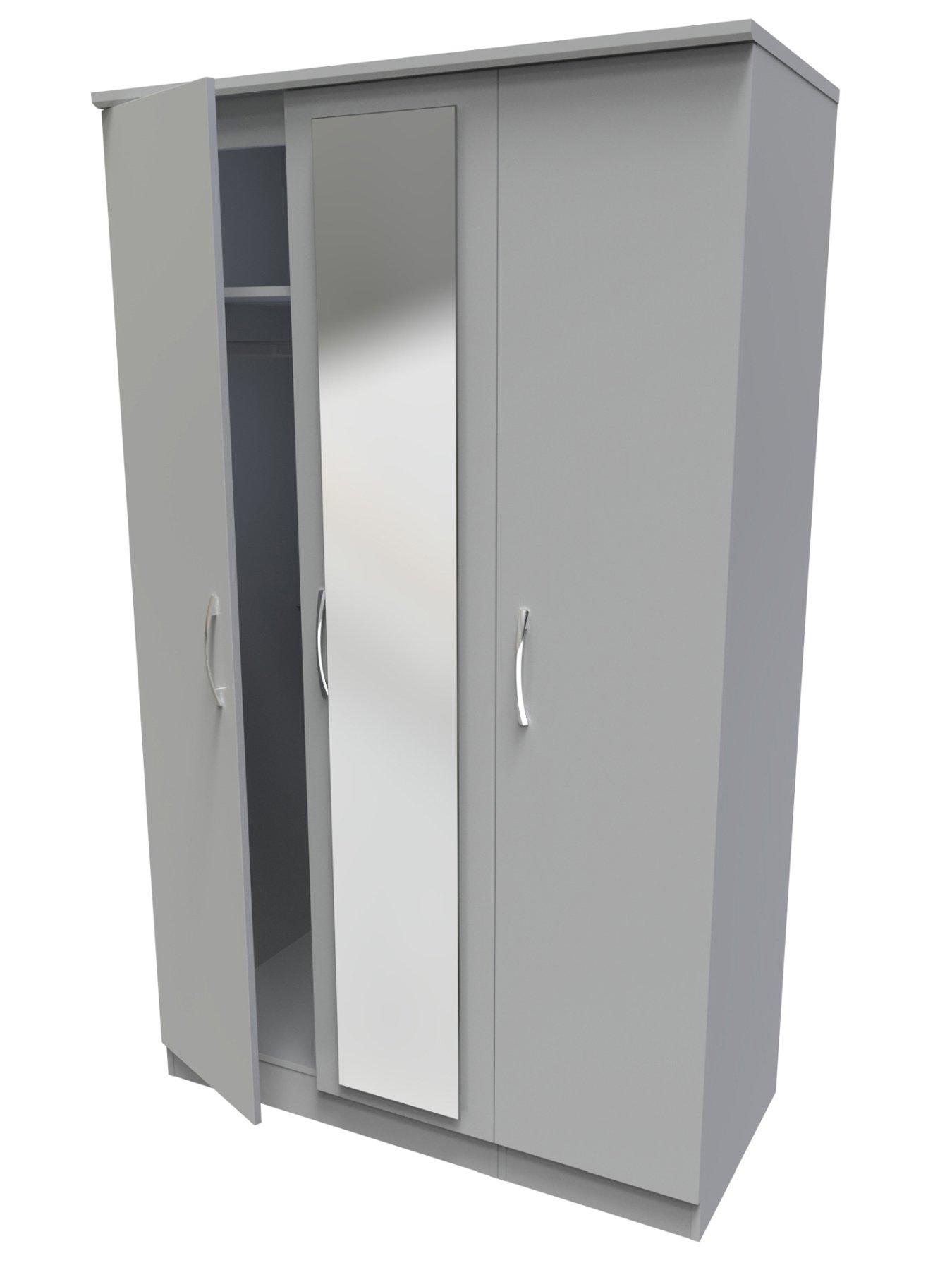 Image 5 of 8 of SWIFT Elton Part Assembled&nbsp;3 Door Mirrored Wardrobe&nbsp;- FSC&reg; Certified