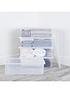  image of wham-set-of-5-clear-crystal-plastic-storage-boxes-ndash-32-litres-each