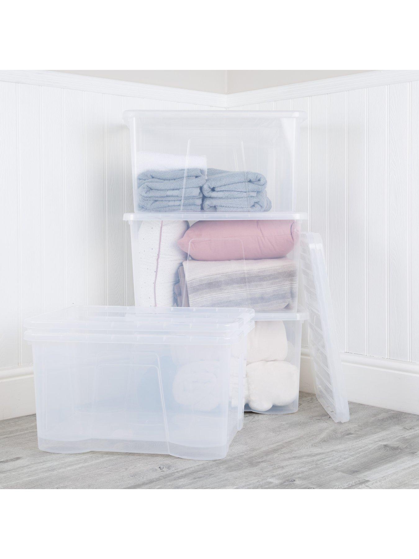  image of wham-set-of-5-crystal-storage-boxes-ndash-60-litre-capacity