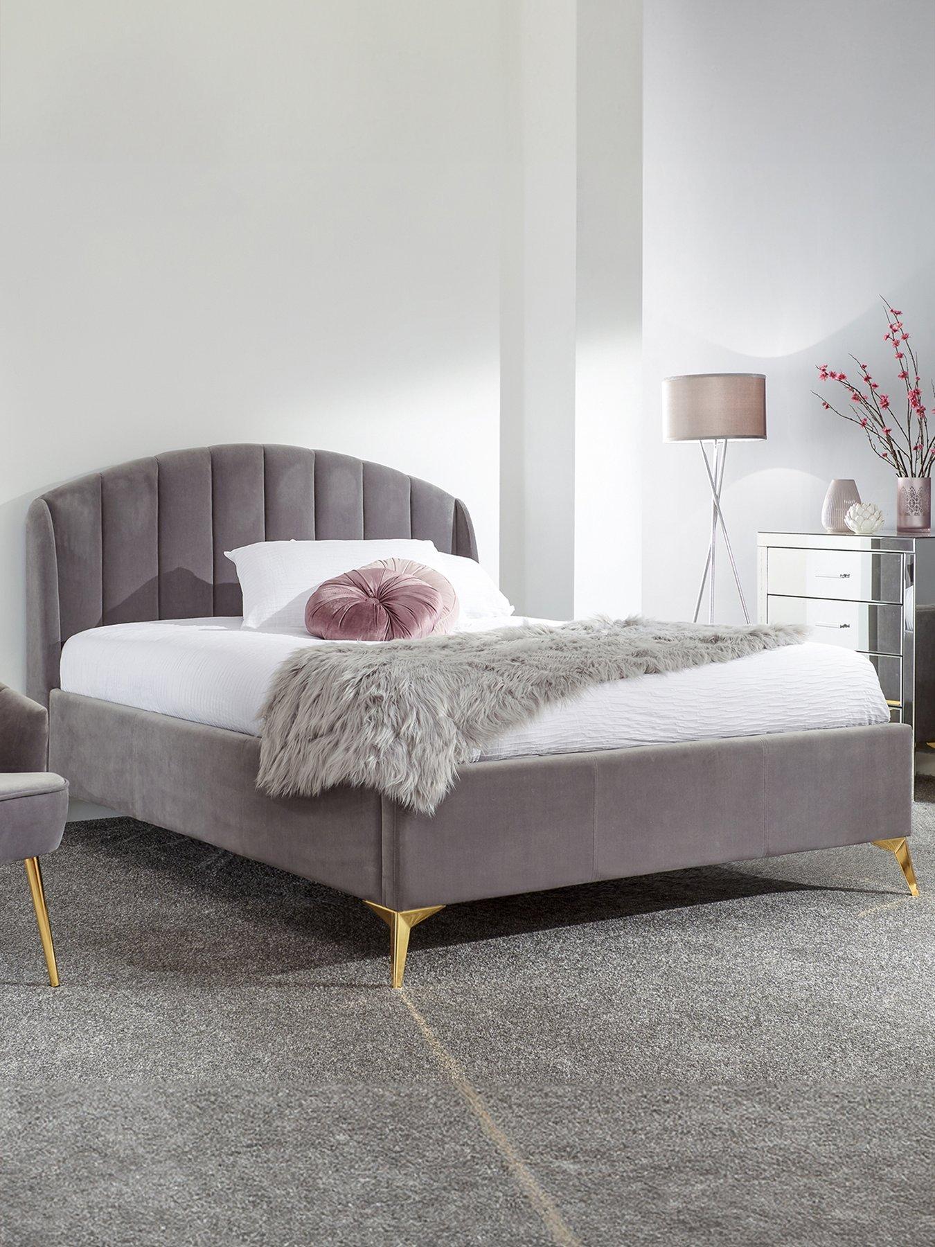  image of gfw-pettine-end-lift-up-ottoman-storage-bed-with-sleepycastle-mattress-options-buy-amp-save-grey