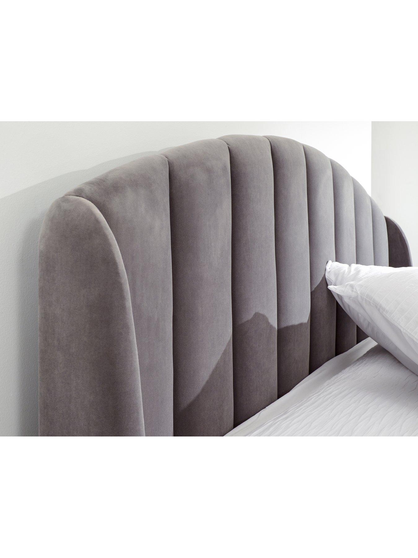  image of gfw-pettine-end-lift-up-ottoman-storage-bed-with-sleepycastle-mattress-options-buy-amp-save-grey