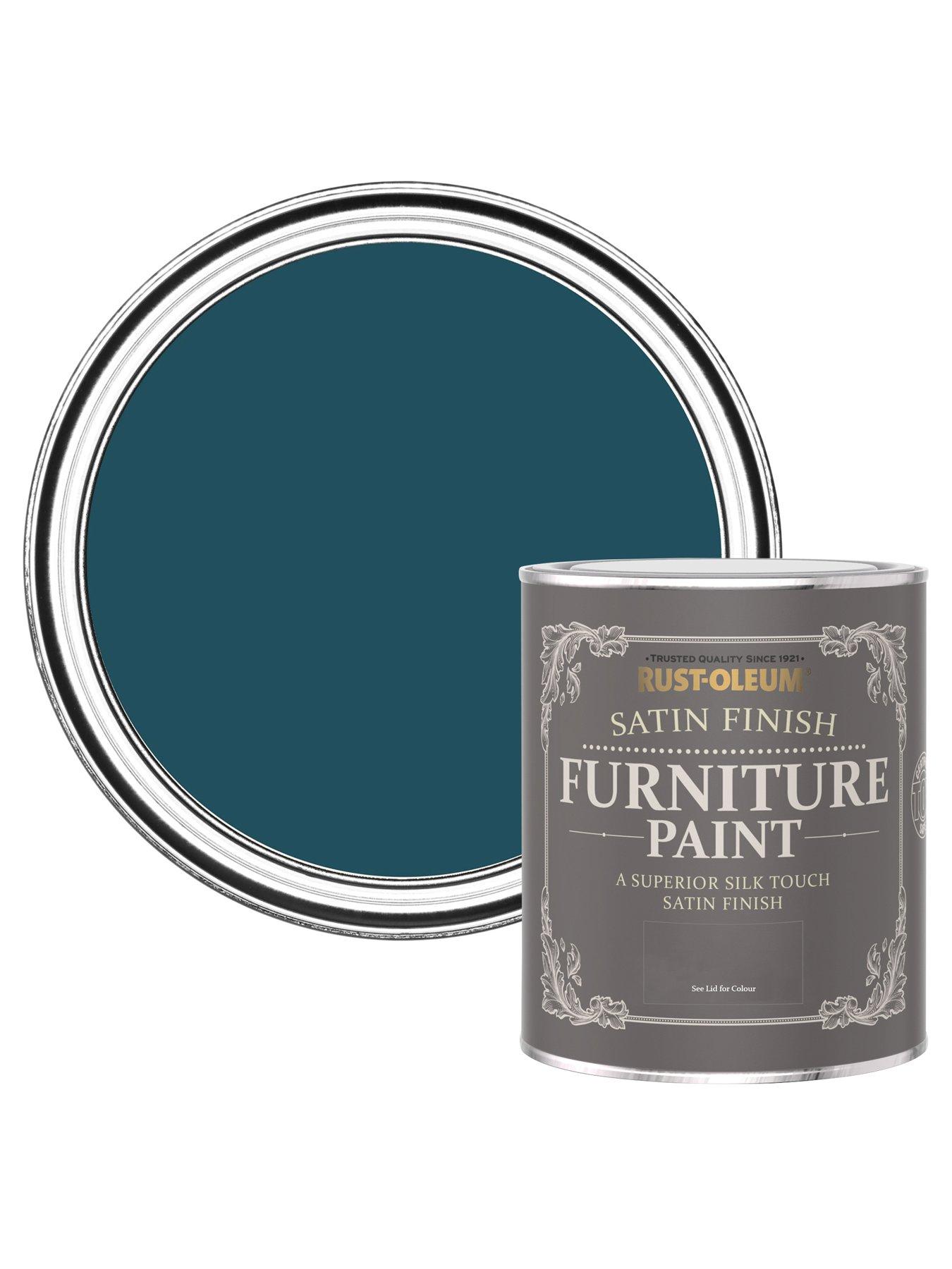 Rust-Oleum Satin Finish Washable Furniture Paint in Commodore Blue – 750 ml Tin