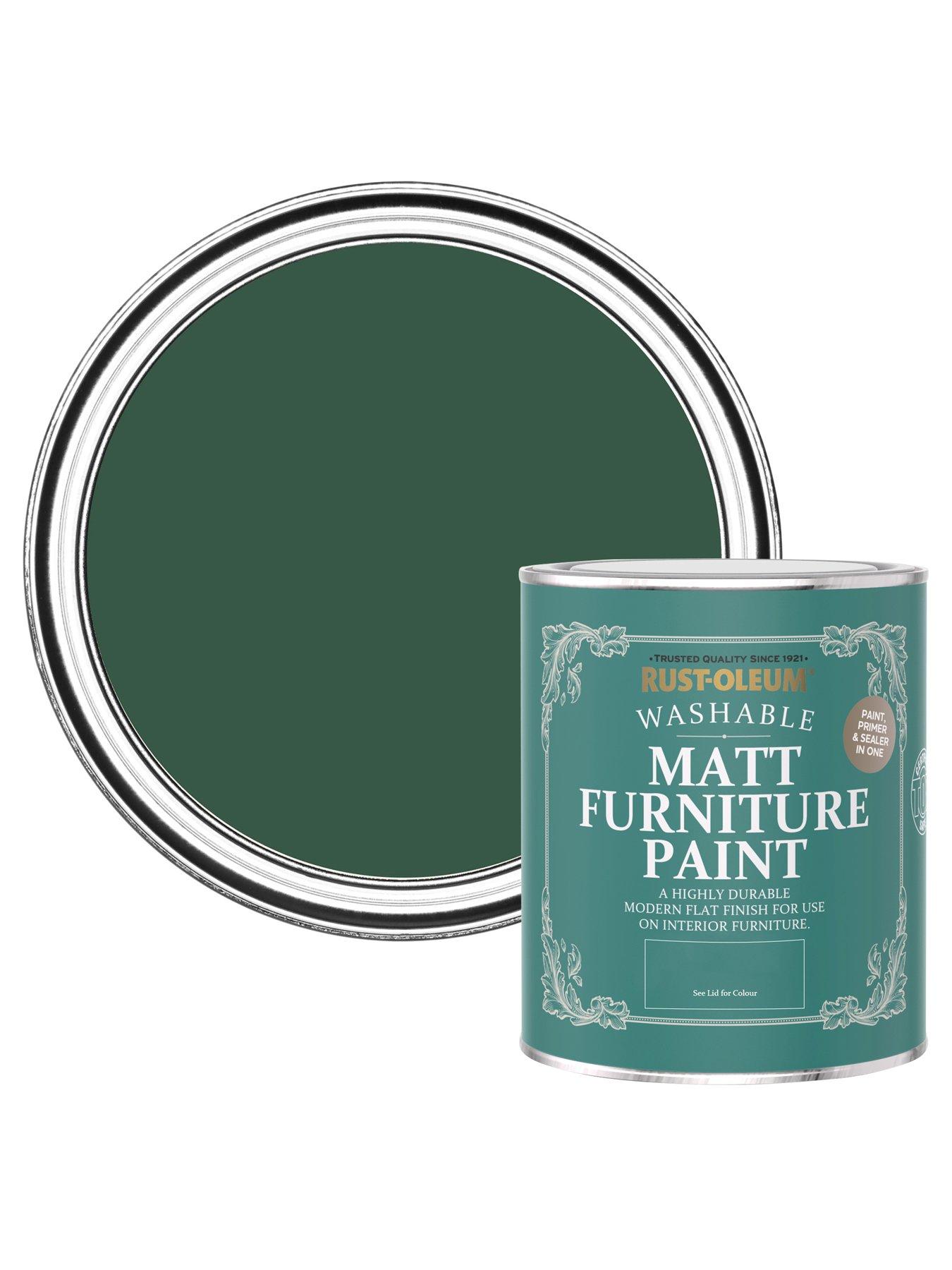 Image 1 of 5 of Rust-Oleum Matt Finish Washable Furniture Paint in The Pinewoods &ndash; 750 ml Tin