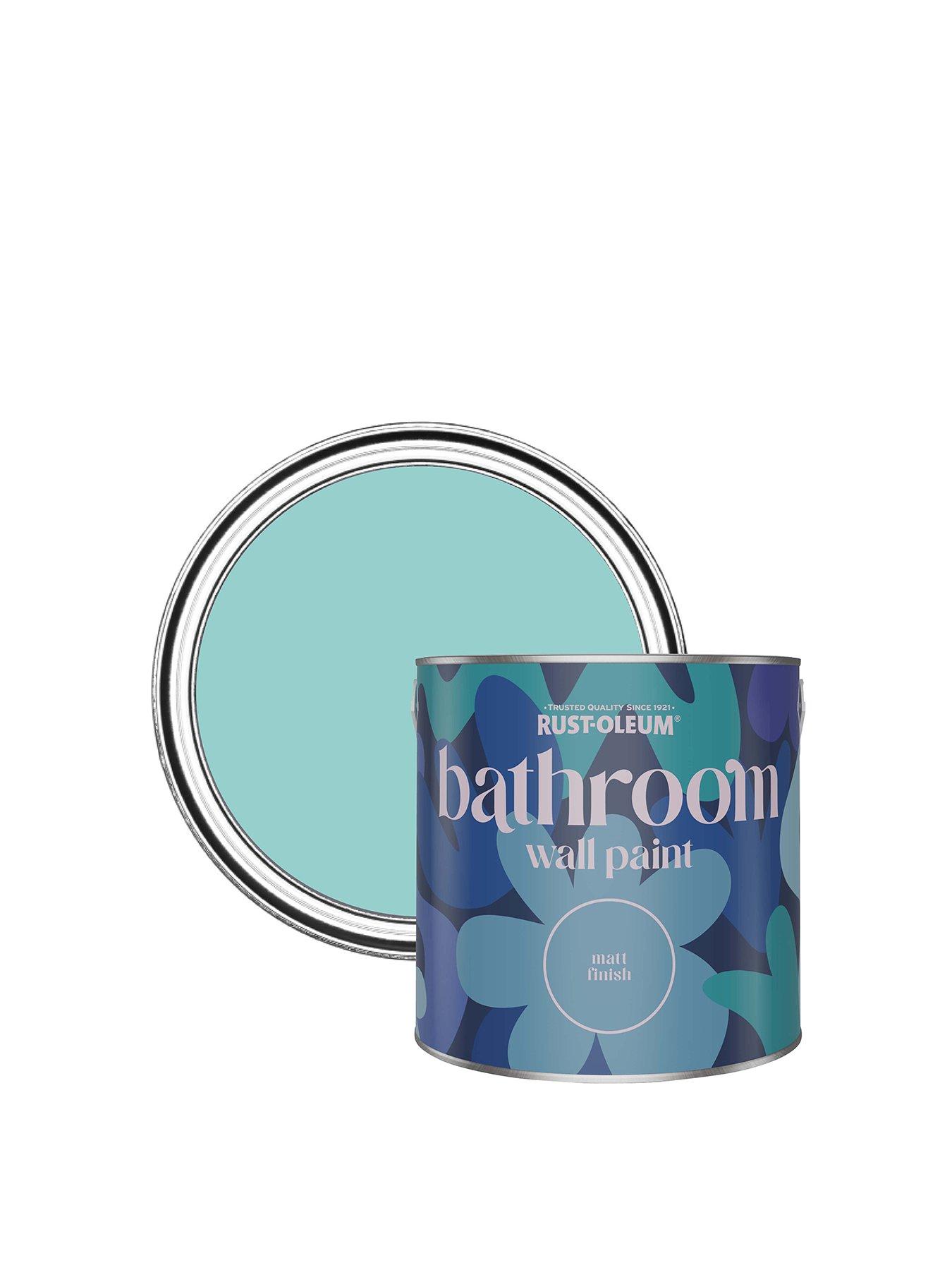 Image 1 of 4 of Rust-Oleum Bathroom Wall Paint in Teal &ndash; 2.5-litre tin