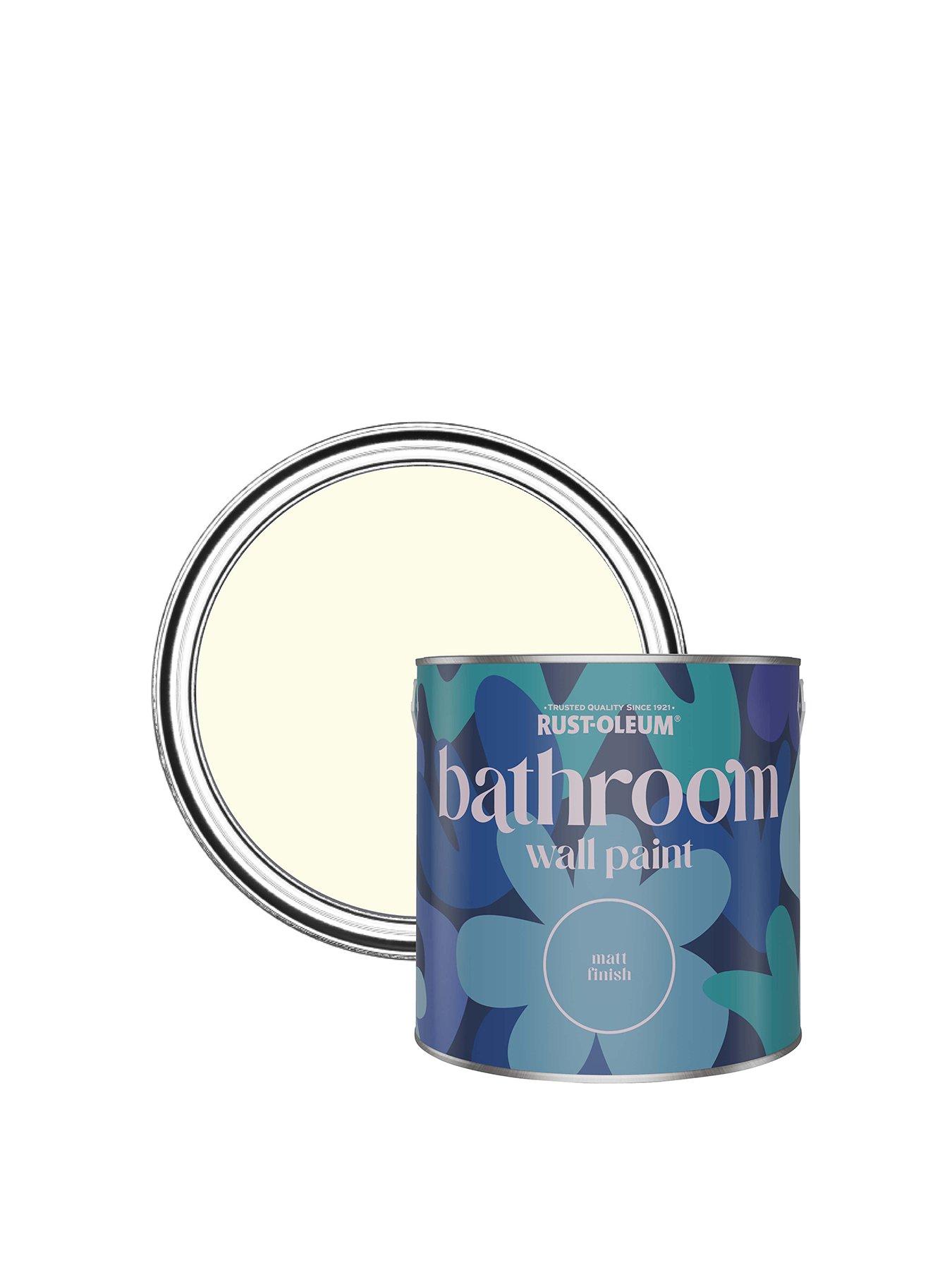  image of rust-oleum-bathroom-wall-paint-in-shortbread-ndash-25-litre-tin