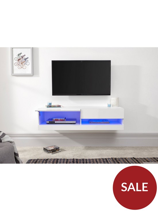 front image of gfw-galicia-120-cm-floating-wall-tv-unit-with-led-lights-fits-up-to-55-inch-tv--nbspwhite