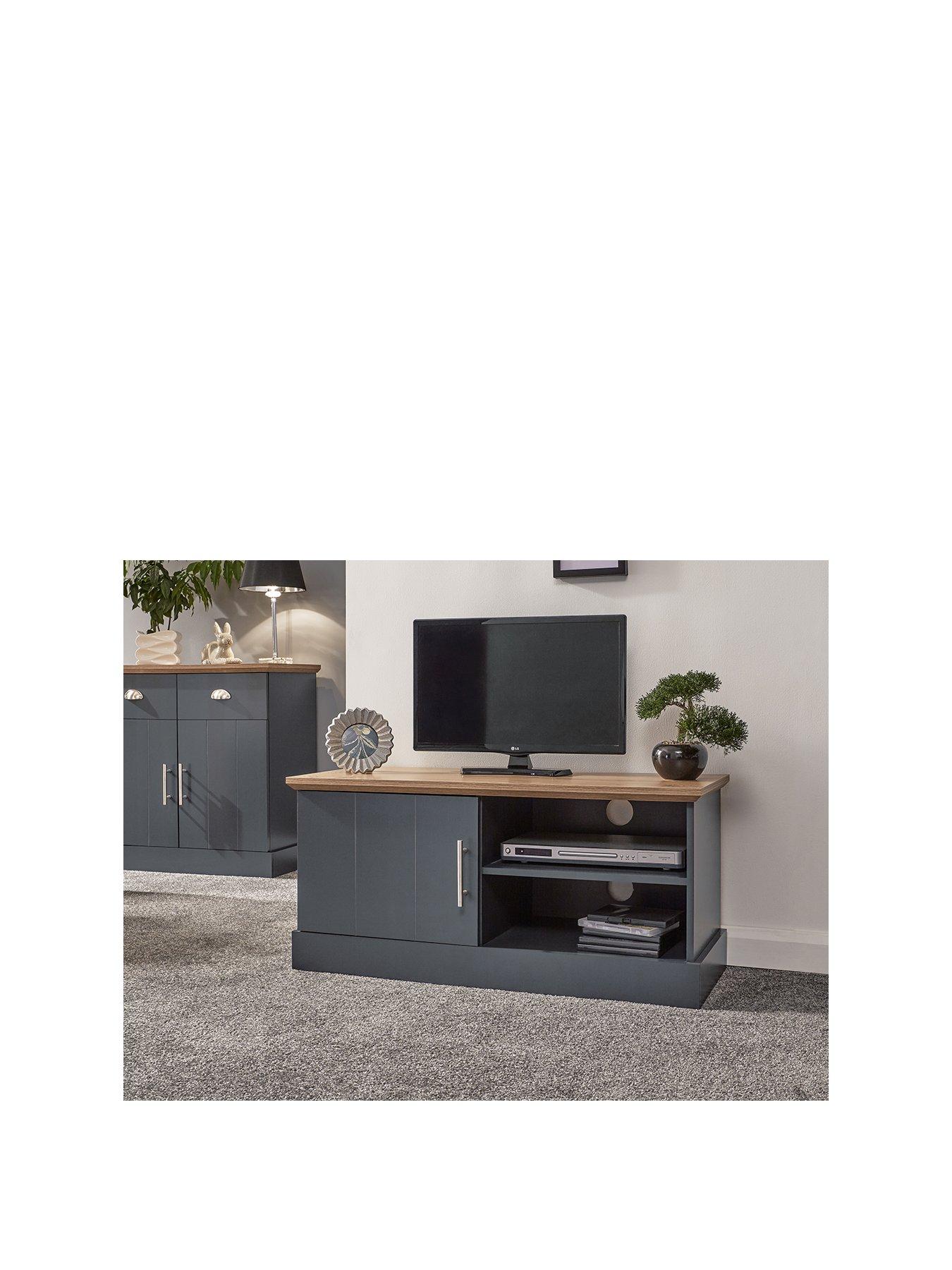 GFW Kendal Small TV Unit - Fits up to 43 inch TV - Blue