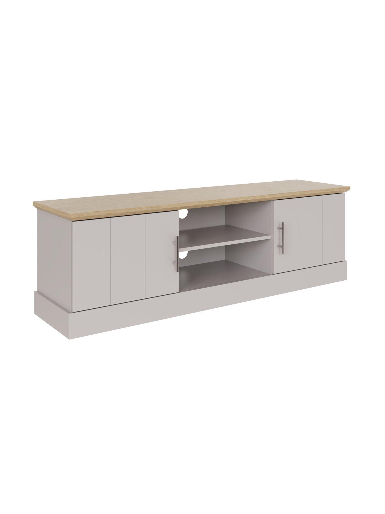 GFW Kendal Large TV Unit - fits up to 65 inch TV - Grey