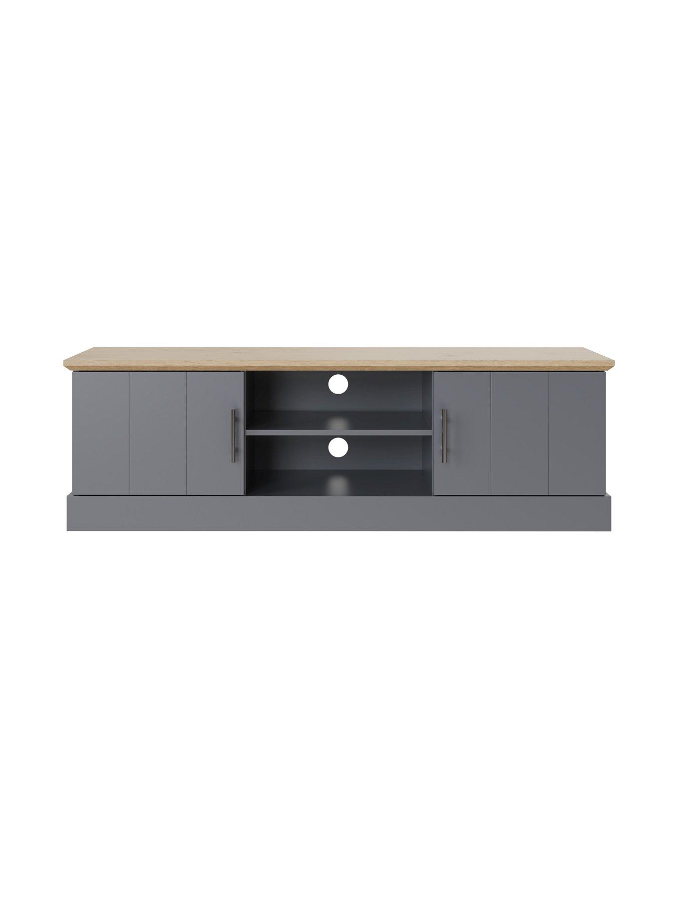 GFW Kendal Large TV Unit - Fits up to 65 inch TV - Blue