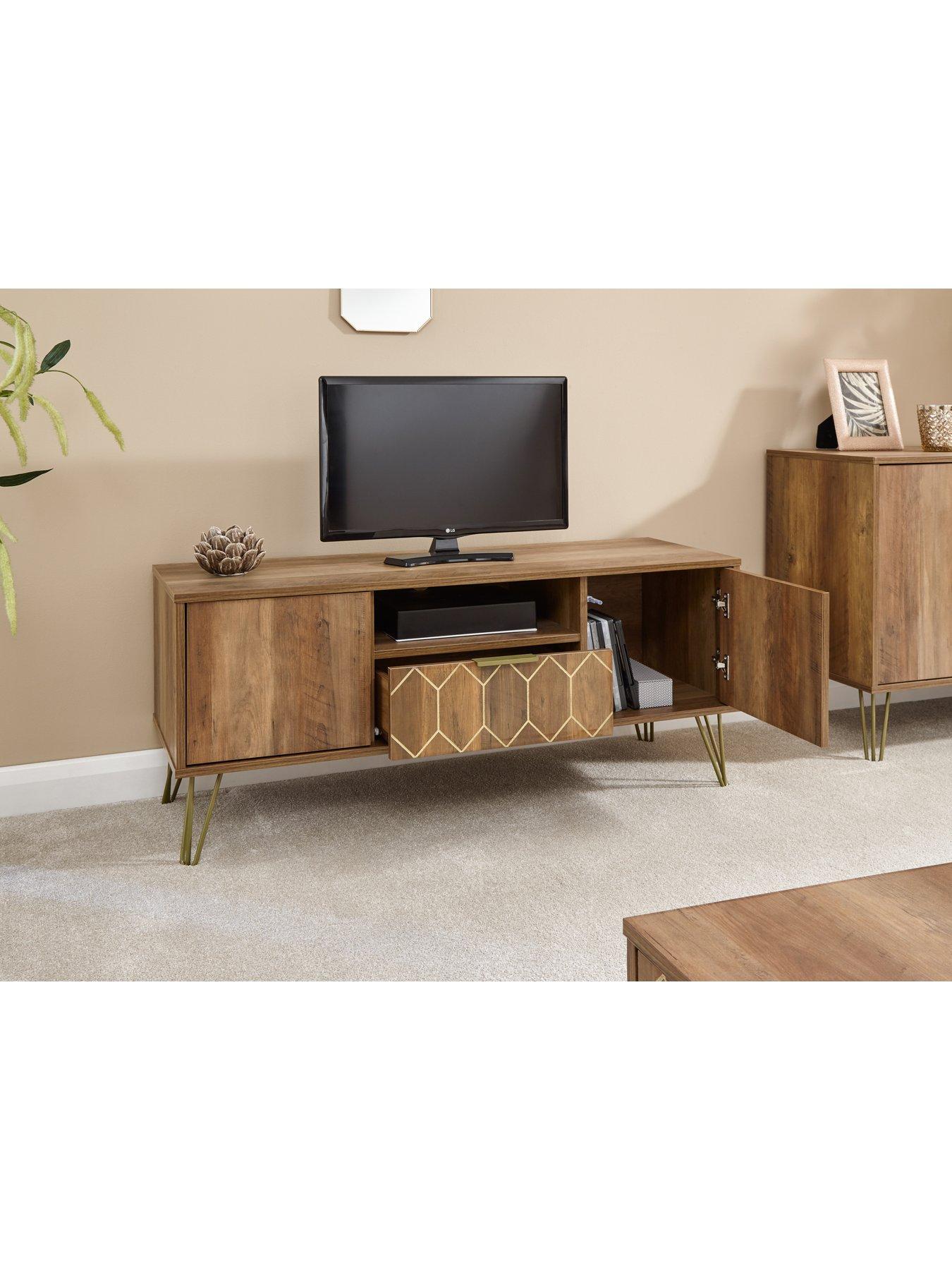 Buy Dark Lloyd Mango Wood Up to 55 TV Stand from the Next UK