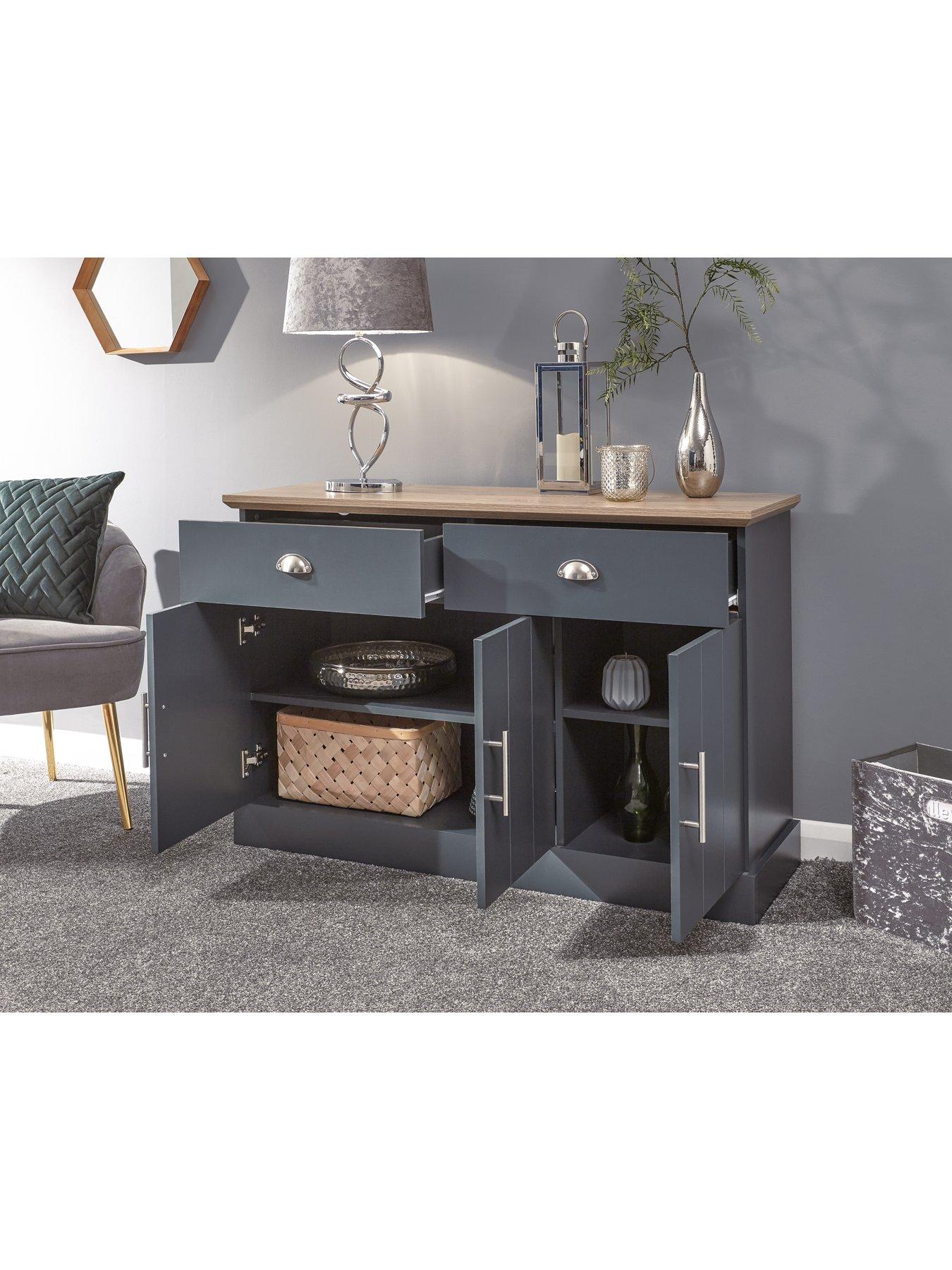 Image 2 of 6 of GFW Kendal Large Sideboard - Blue