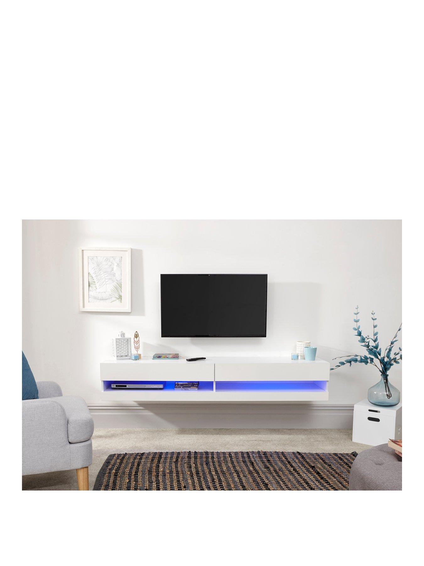  image of gfw-galicia-180nbspcm-floatingnbspwall-tvnbspunit-with-led-lights-fits-up-to-80-inch-tv-white