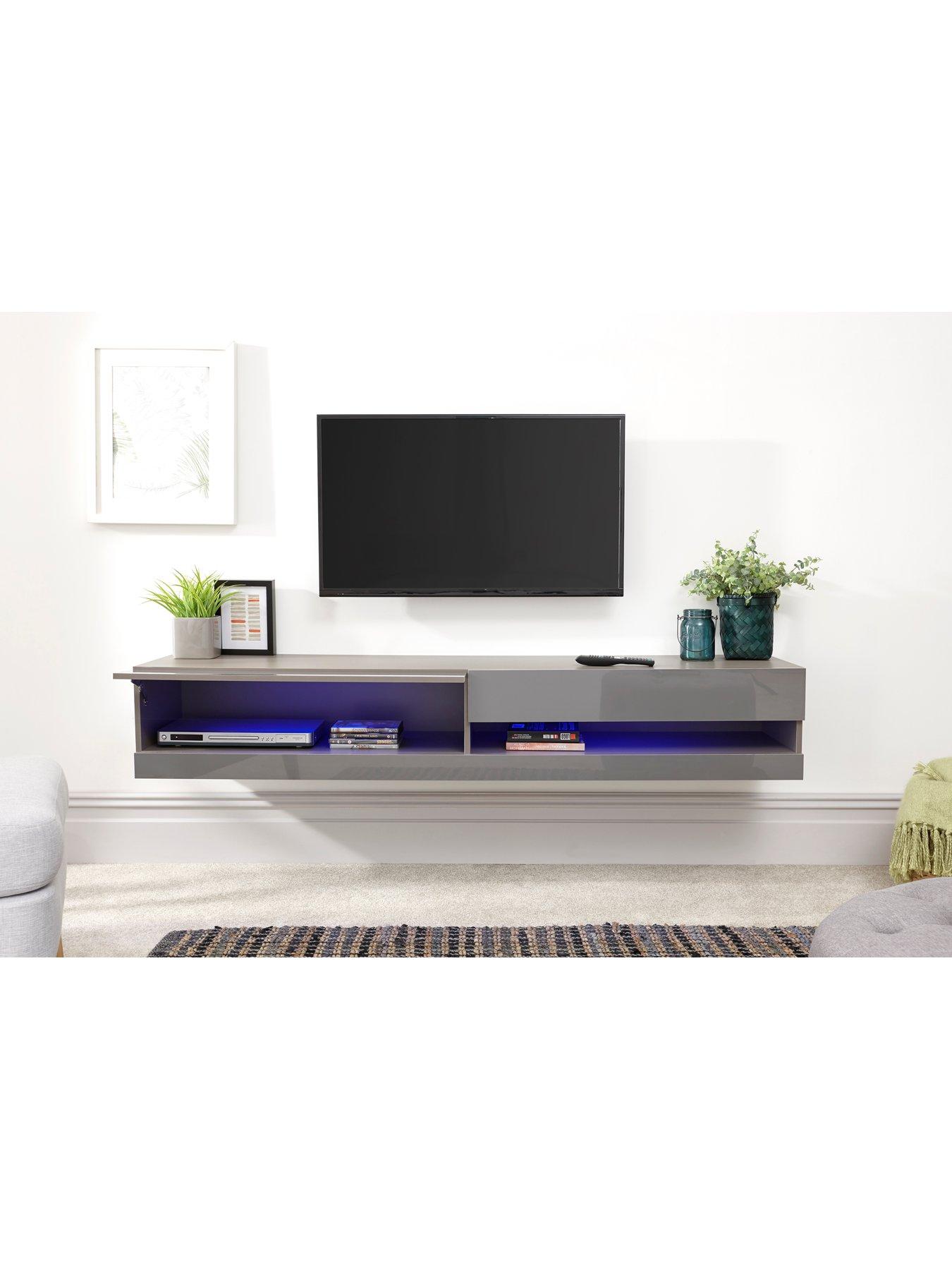 Xander wide high gloss store tv stand