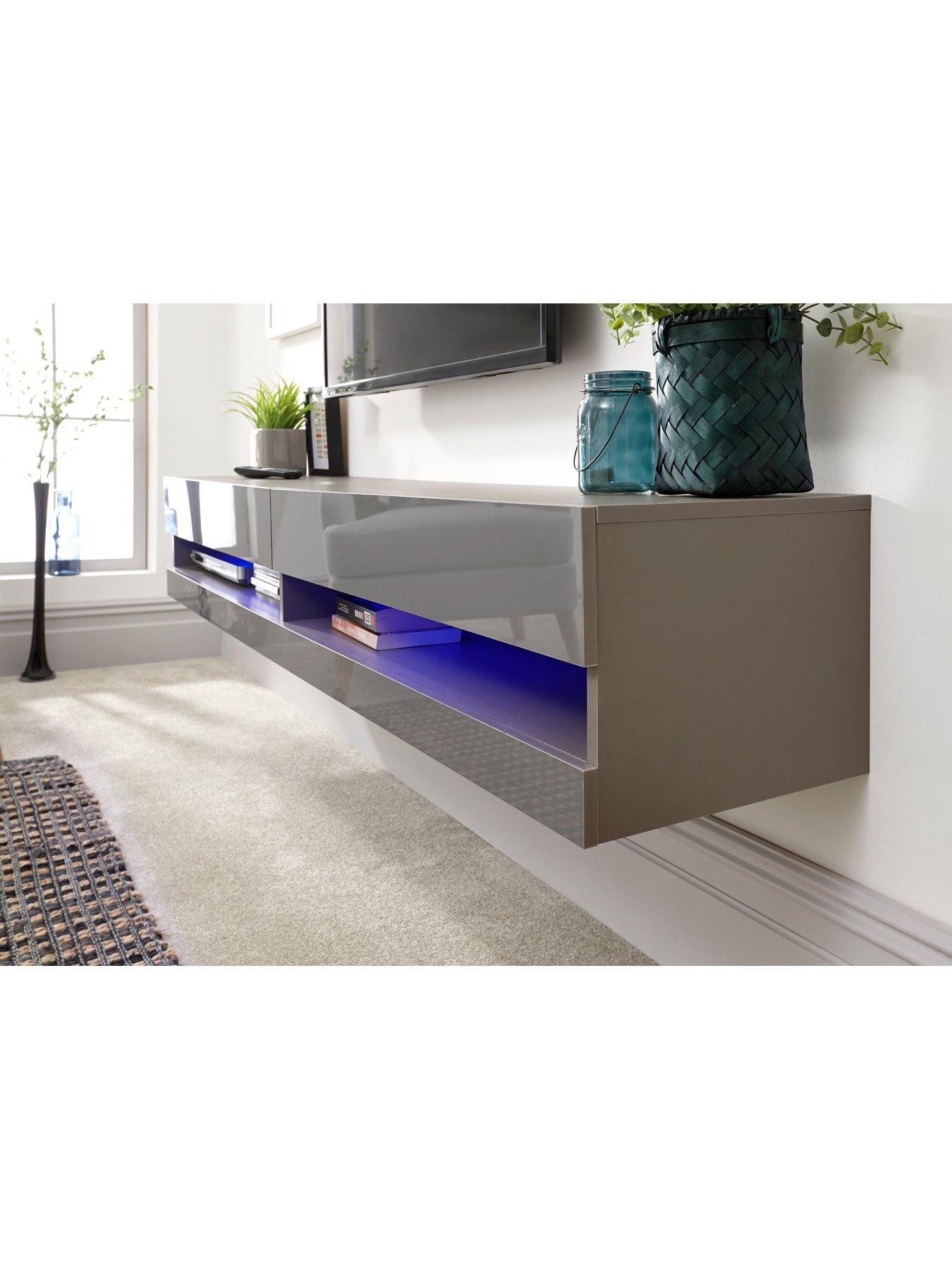  image of gfw-galicia-150-cm-floating-wall-tv-unit-with-led-lights-fits-up-to-65-inch-tv--nbspgrey