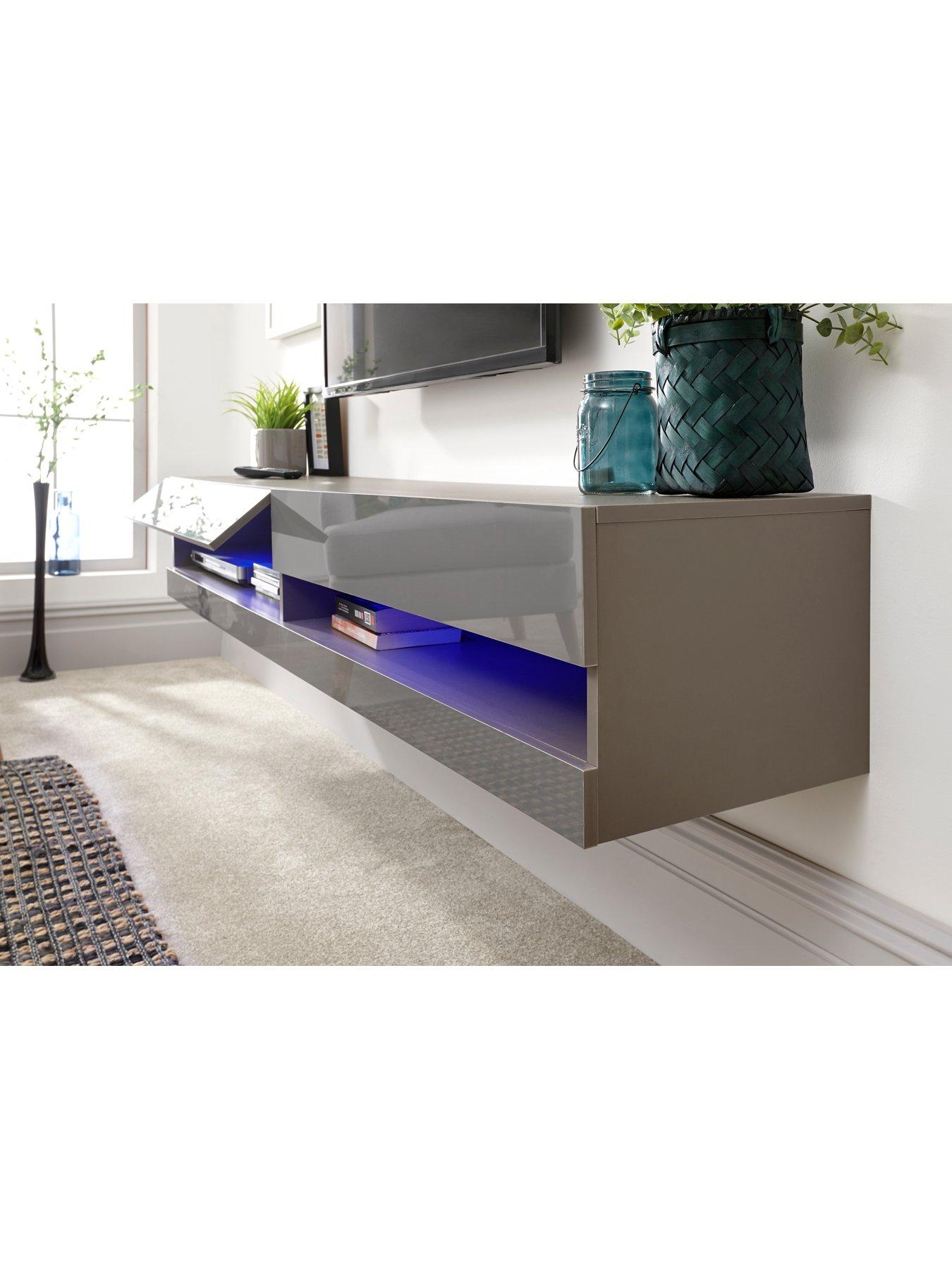  image of gfw-galicia-150-cm-floating-wall-tv-unit-with-led-lights-fits-up-to-65-inch-tv--nbspgrey