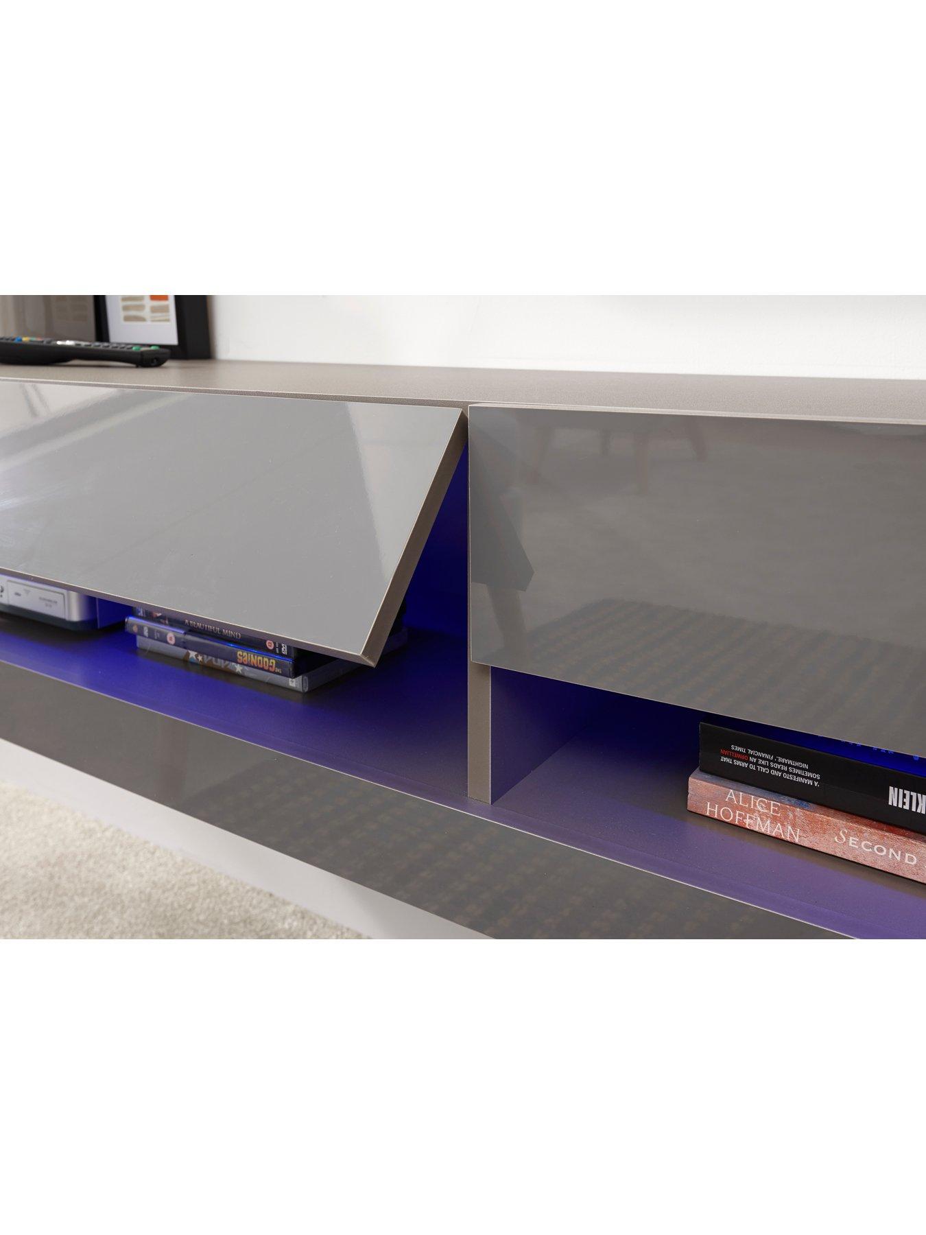  image of gfw-galicia-150-cm-floating-wall-tv-unit-with-led-lights-fits-up-to-65-inch-tv--nbspgrey