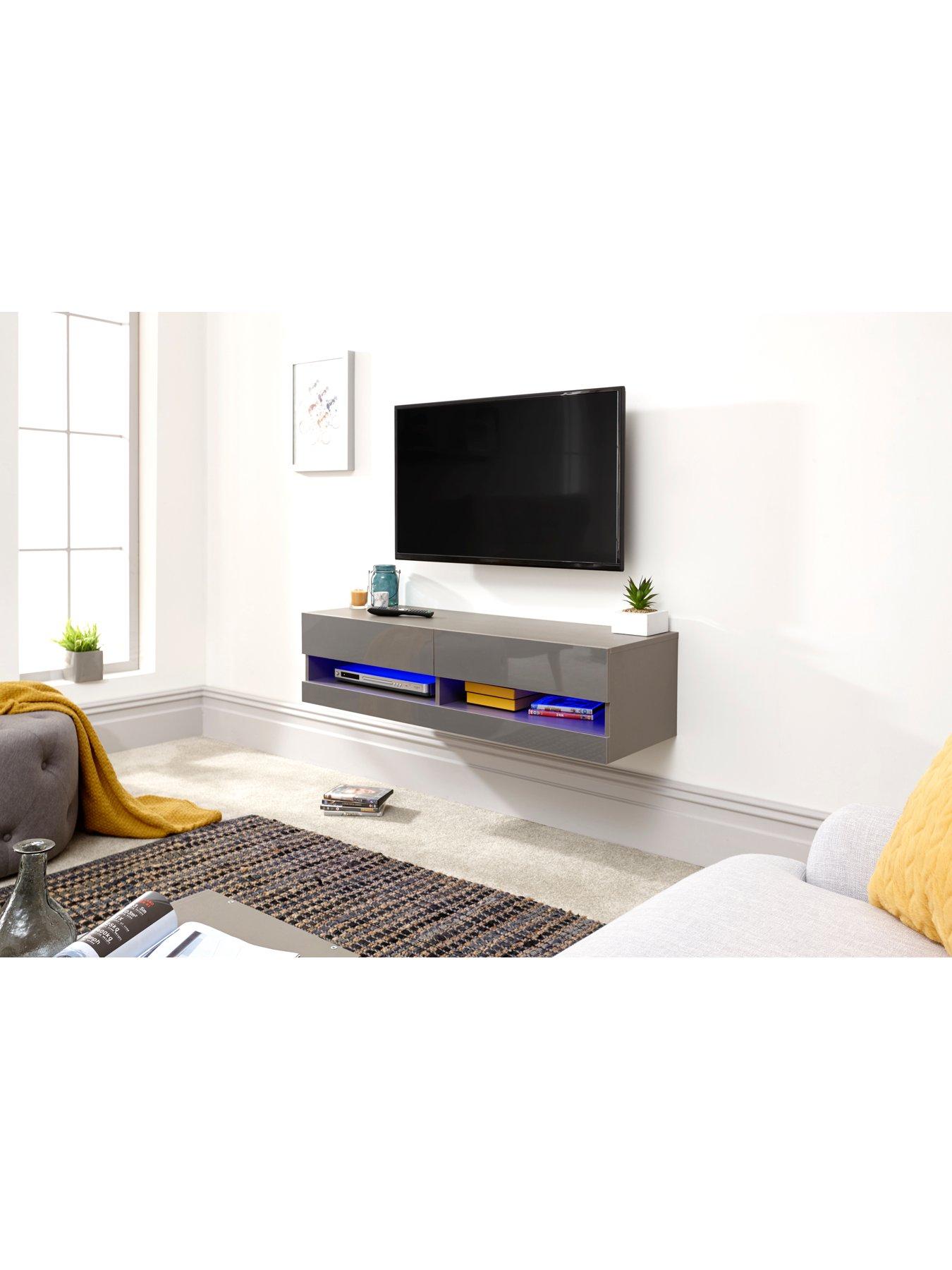 Floating tv store unit slim