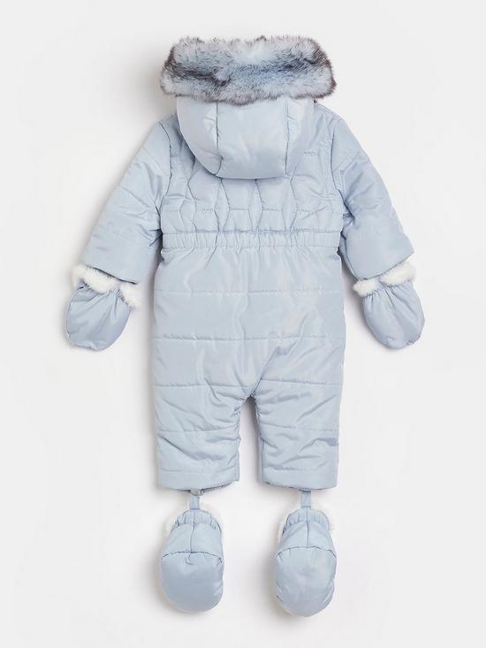 back image of river-island-baby-baby-boys-snowsuit-blue