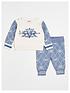  image of river-island-baby-baby-boys-knitted-monogram-jog-set-blue