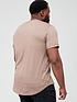  image of calvin-klein-jeans-plus-badge-turn-up-sleeve-t-shirt-light-brown