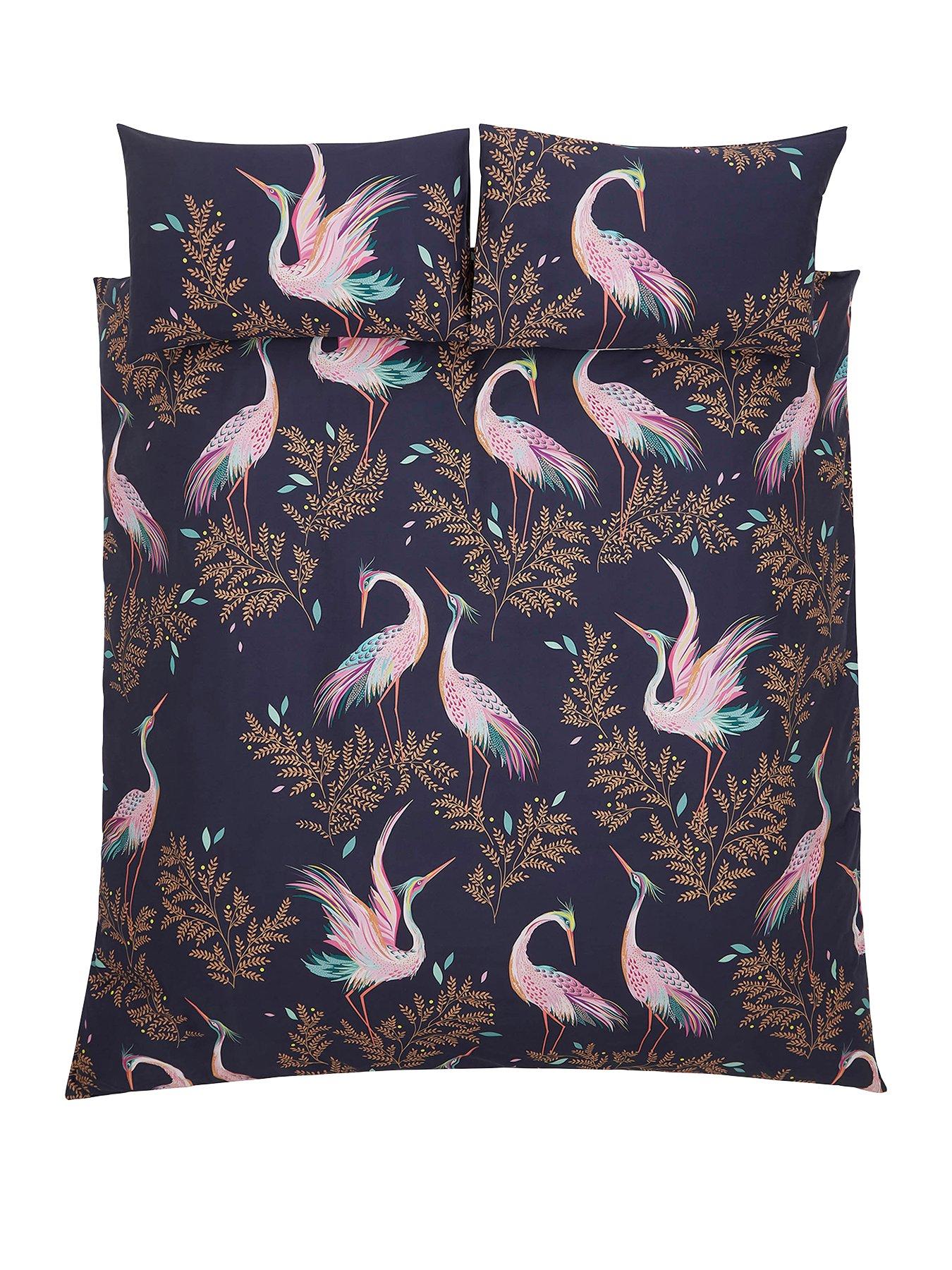  image of sara-miller-dancing-cranes-100-cotton-duvet-cover-set