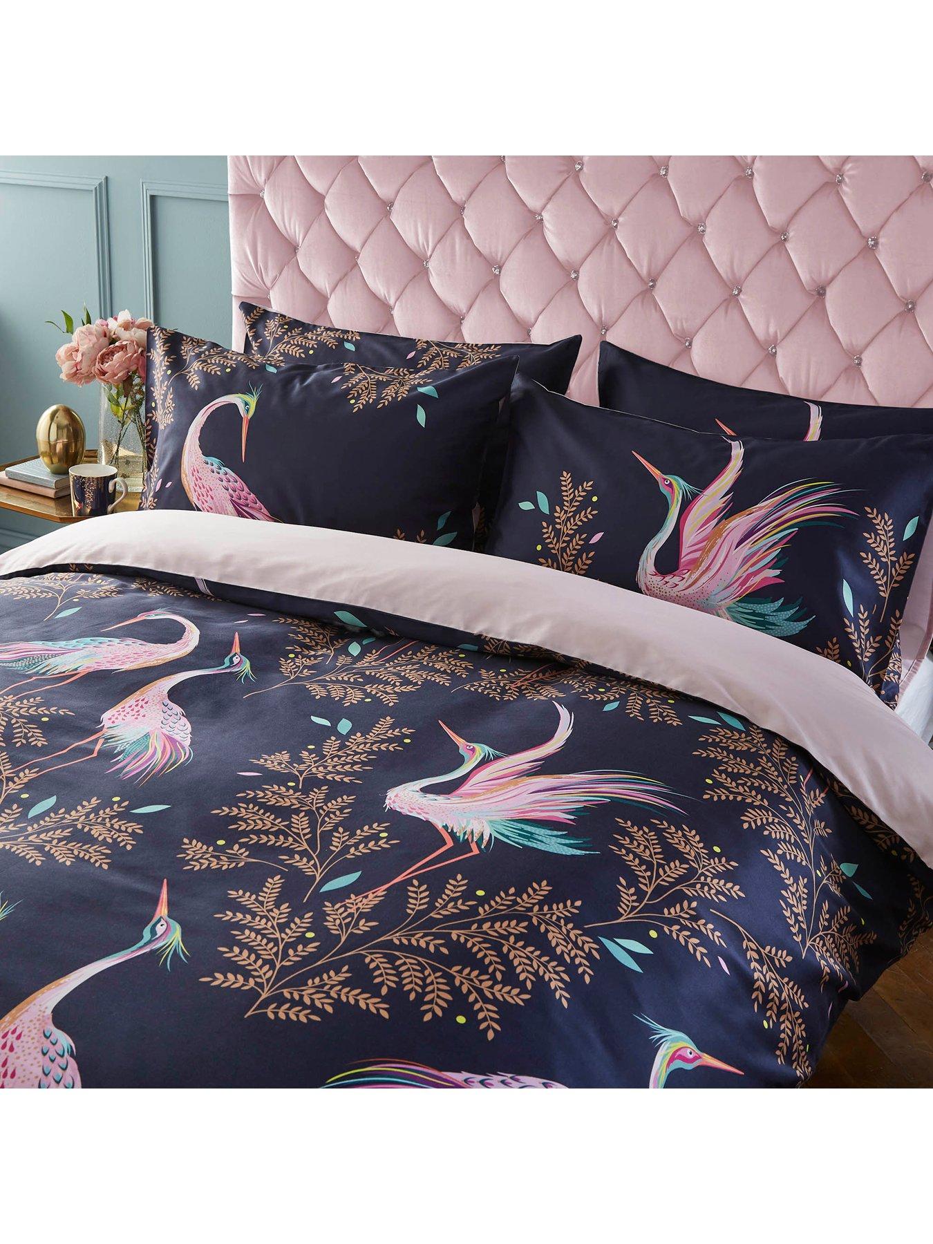  image of sara-miller-dancing-cranes-100-cotton-duvet-cover-set