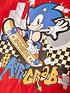  image of sonic-the-hedgehog-twonbsppiece-skateboard-t-shirt-amp-short-set-red