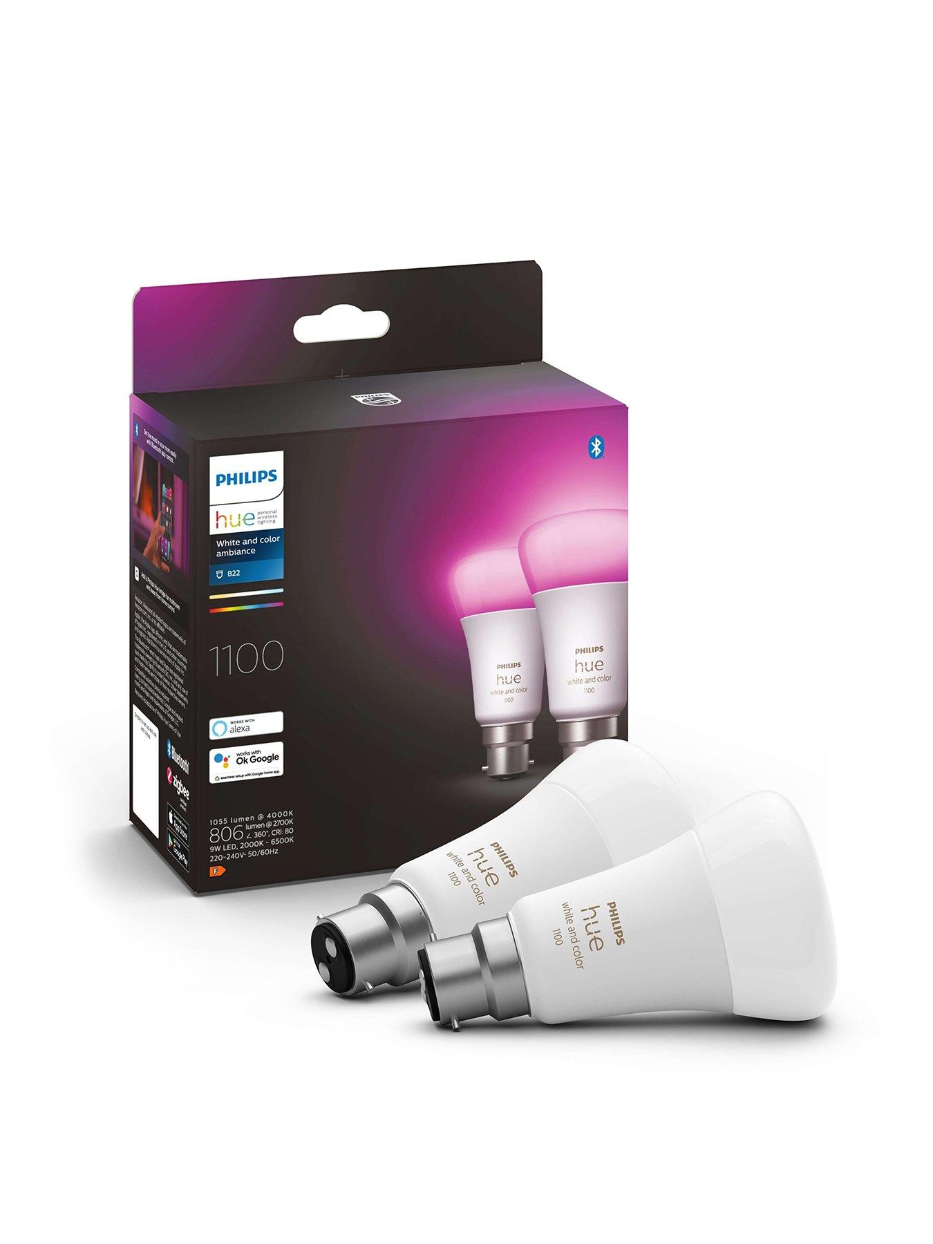 Philips Hue WCA 9W A60 B22 2-Pack UK